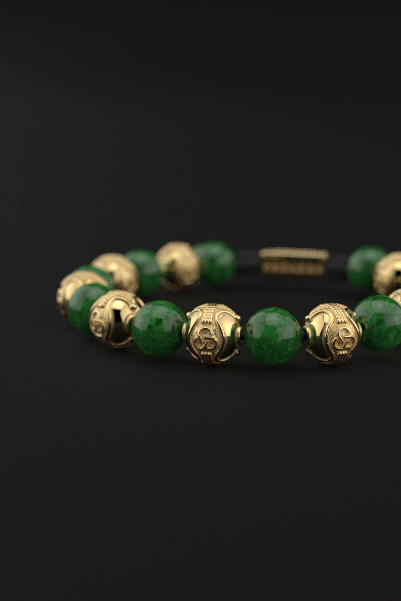 Emerald Jade Bracelet 10mm | Prestige