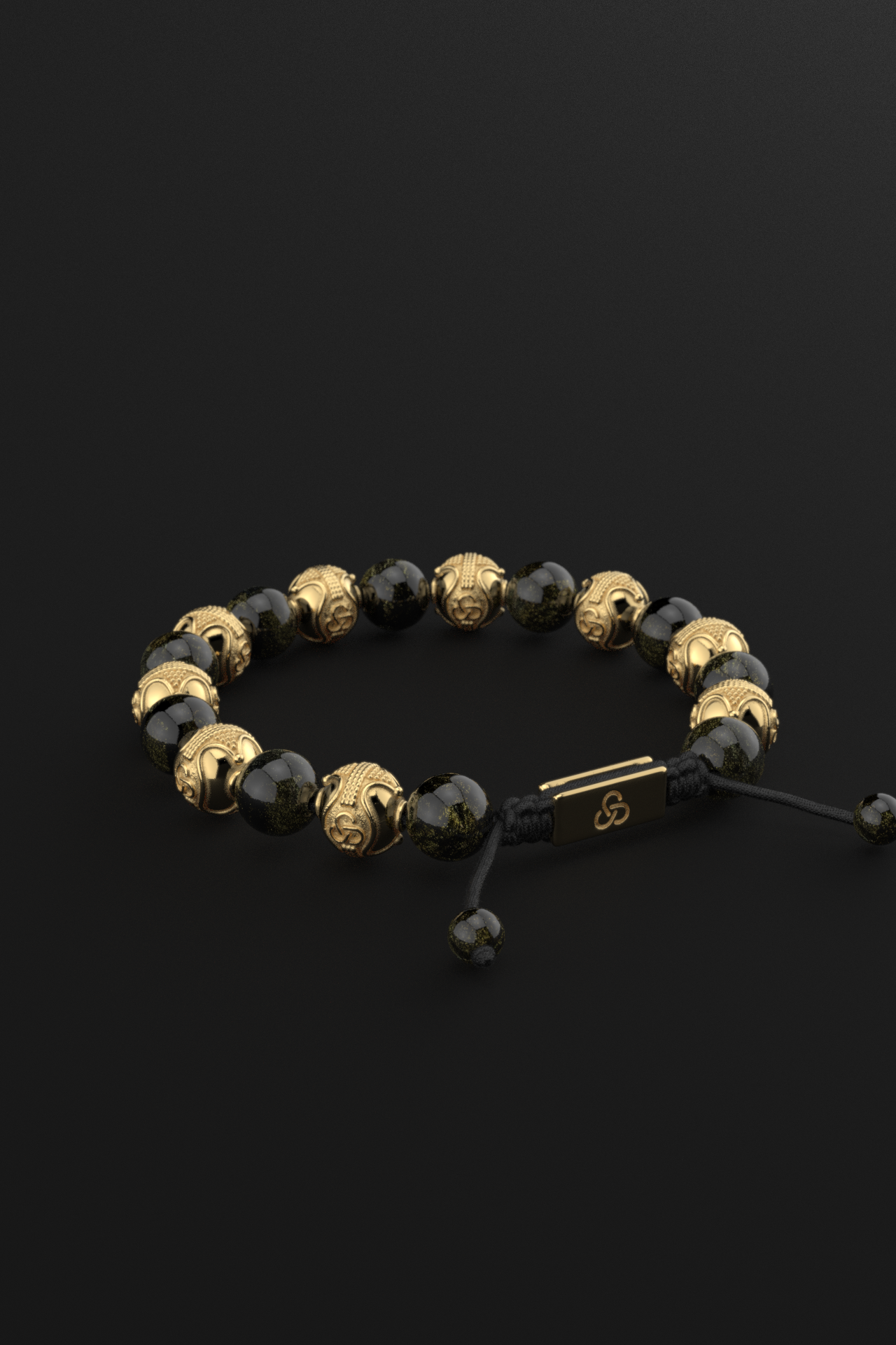 Obsidian Bracelet 10mm | Prestige