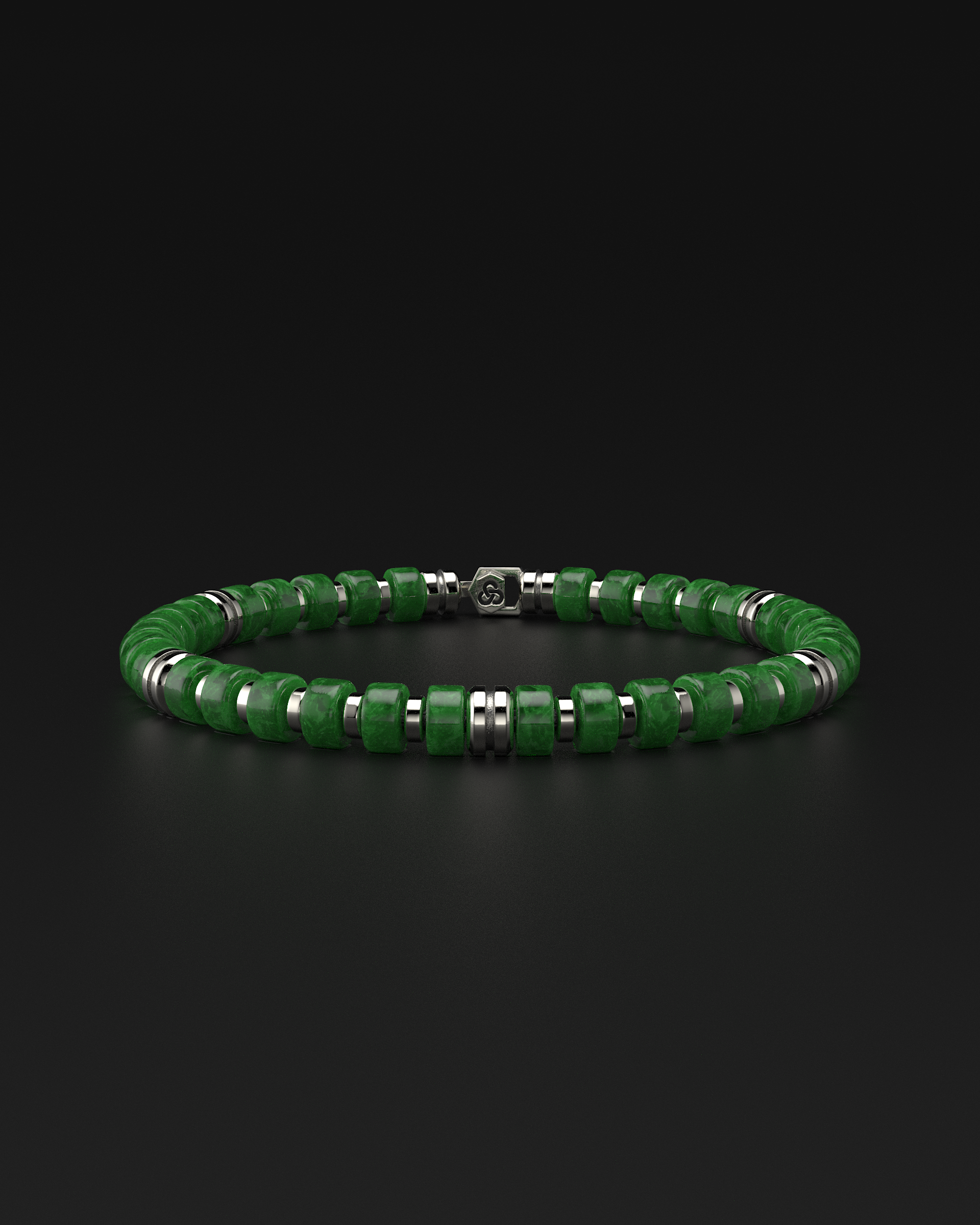 Emerald Jade Bracelet 6mm | Premium Spacer