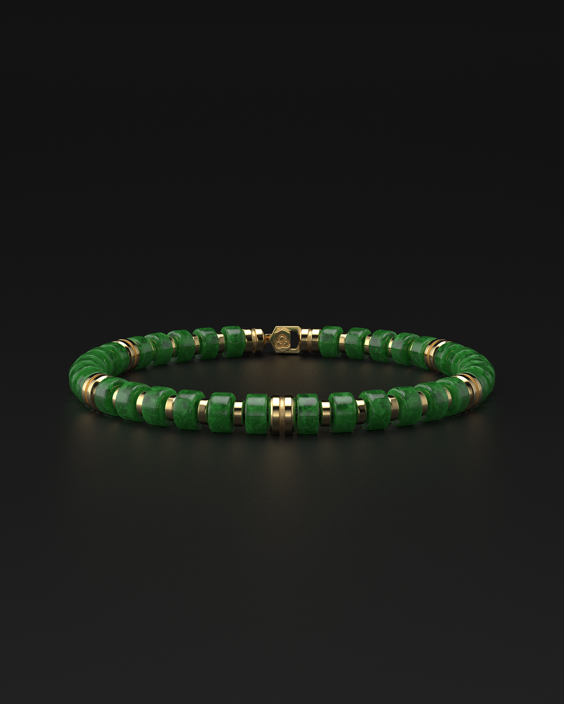 Emerald Jade Bracelet 6mm | Premium Spacer