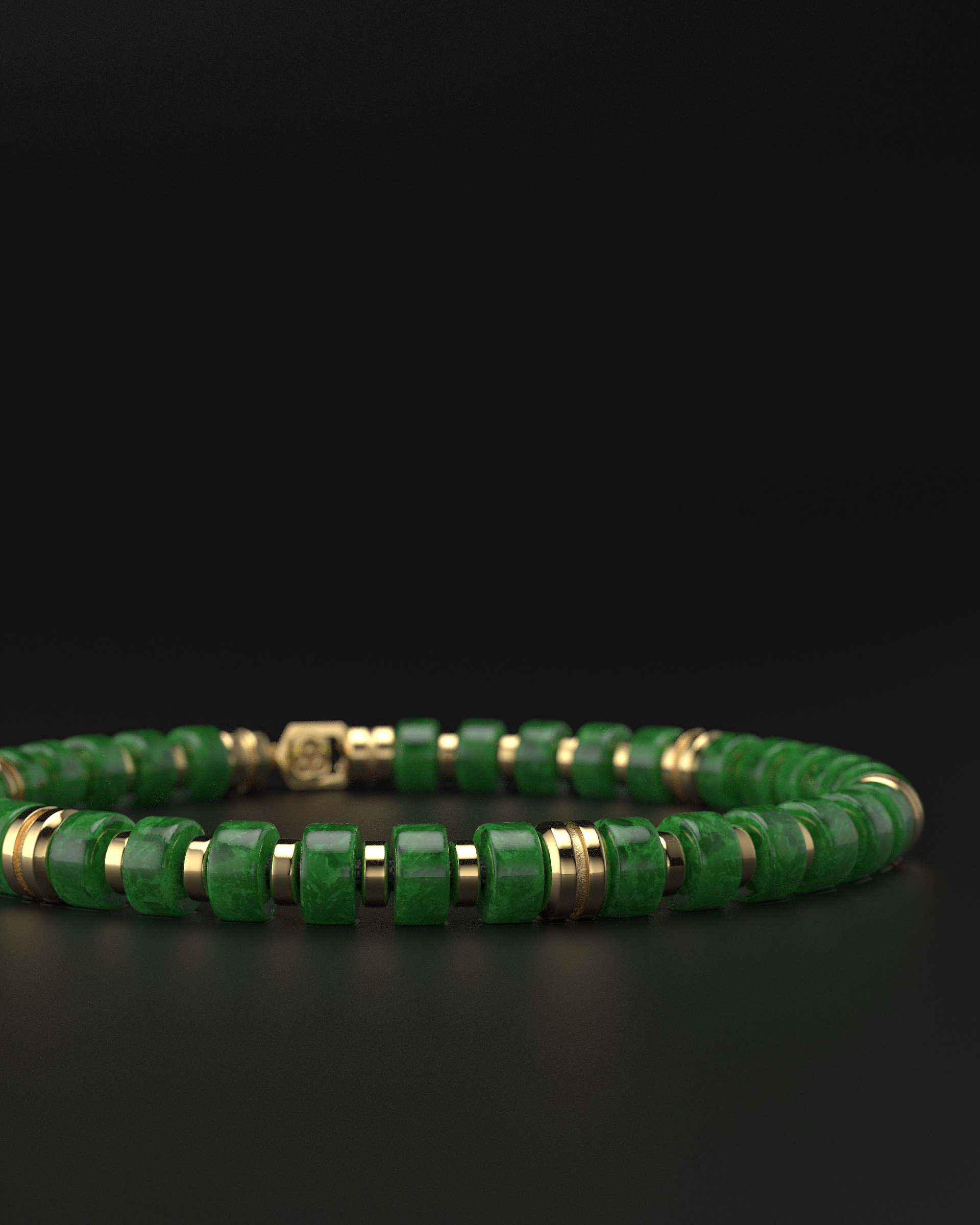 Emerald Jade Bracelet 6mm | Premium Spacer