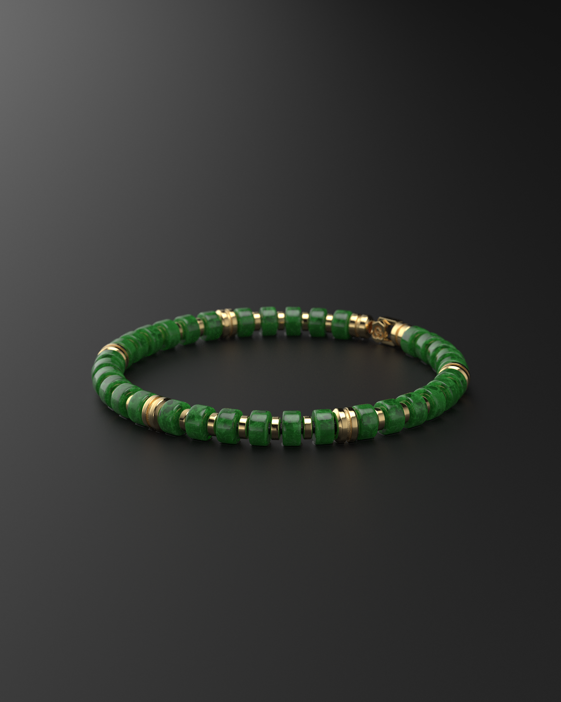 Emerald Jade Bracelet 6mm | Premium Spacer