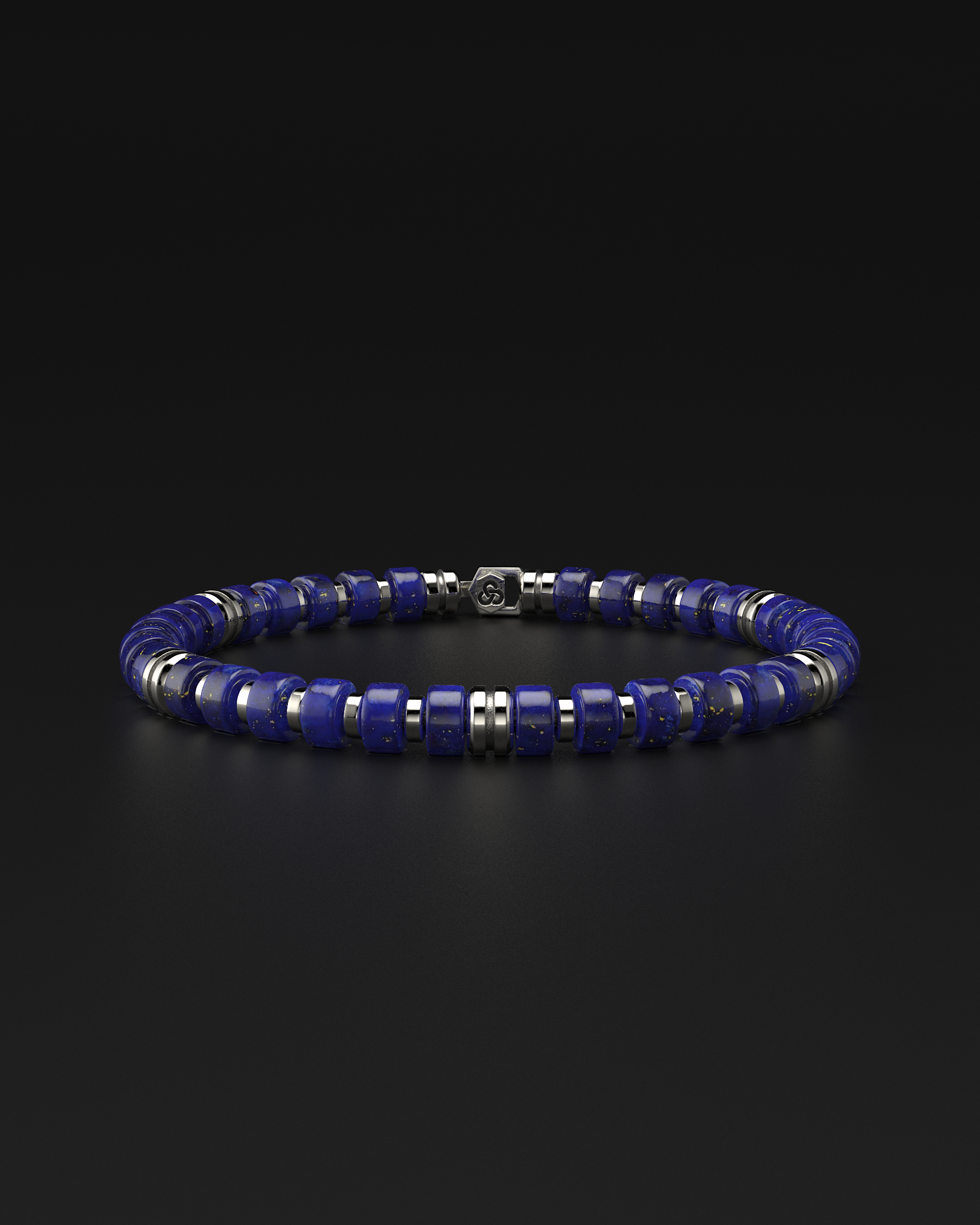 Pulsera Lapislázuli 6mm | Espaciador premium