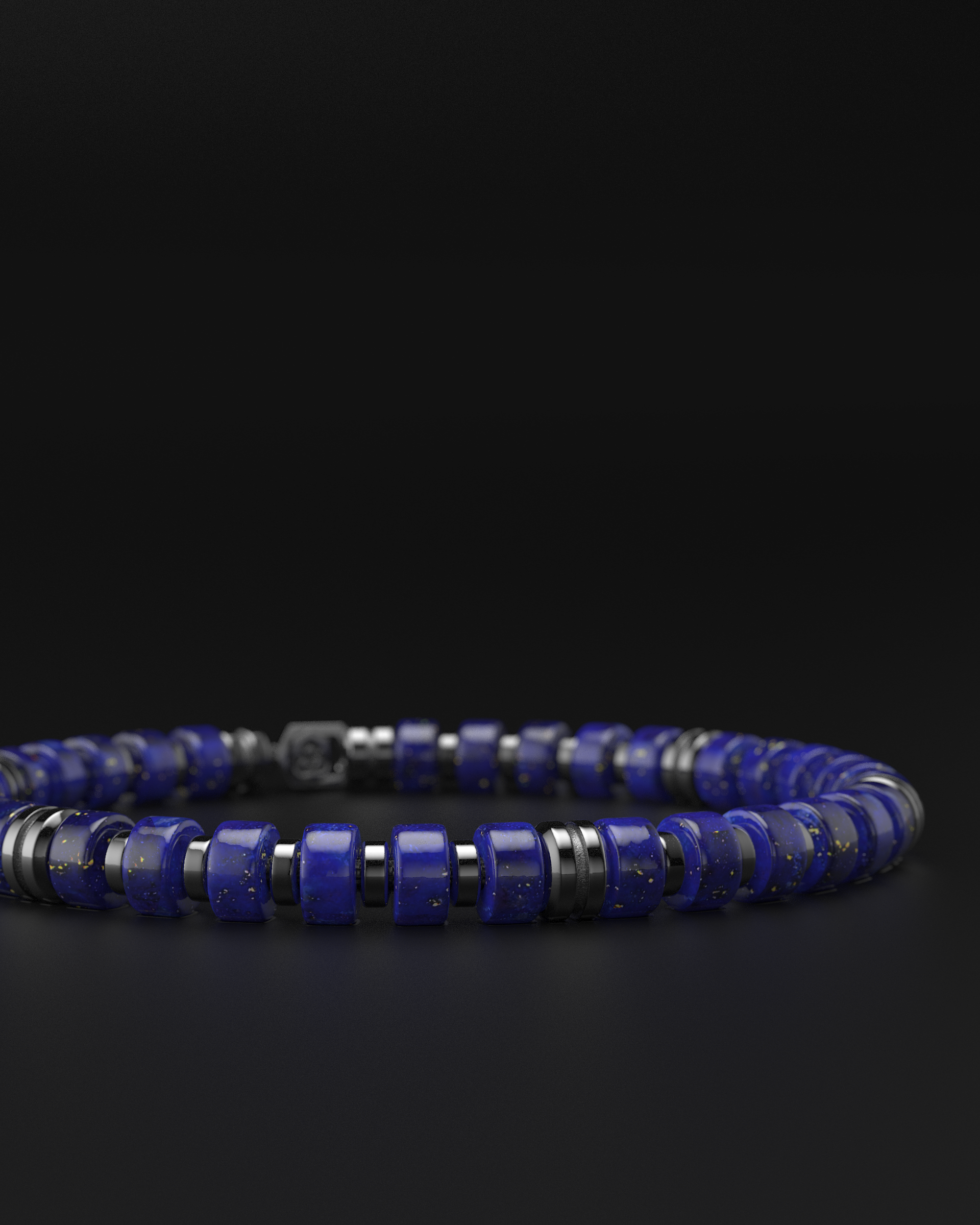 Pulsera Lapislázuli 6mm | Espaciador premium