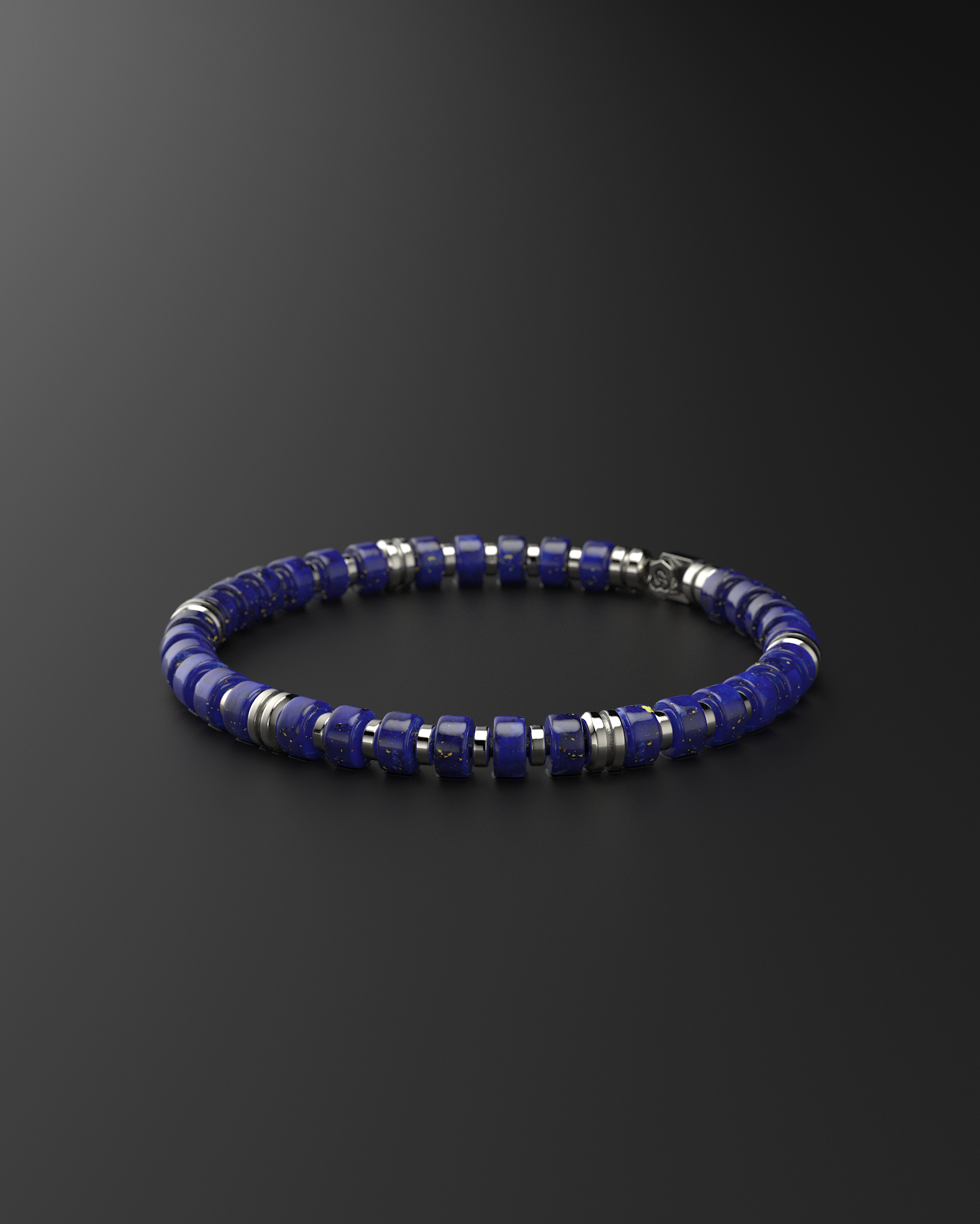 Pulsera Lapislázuli 6mm | Espaciador premium