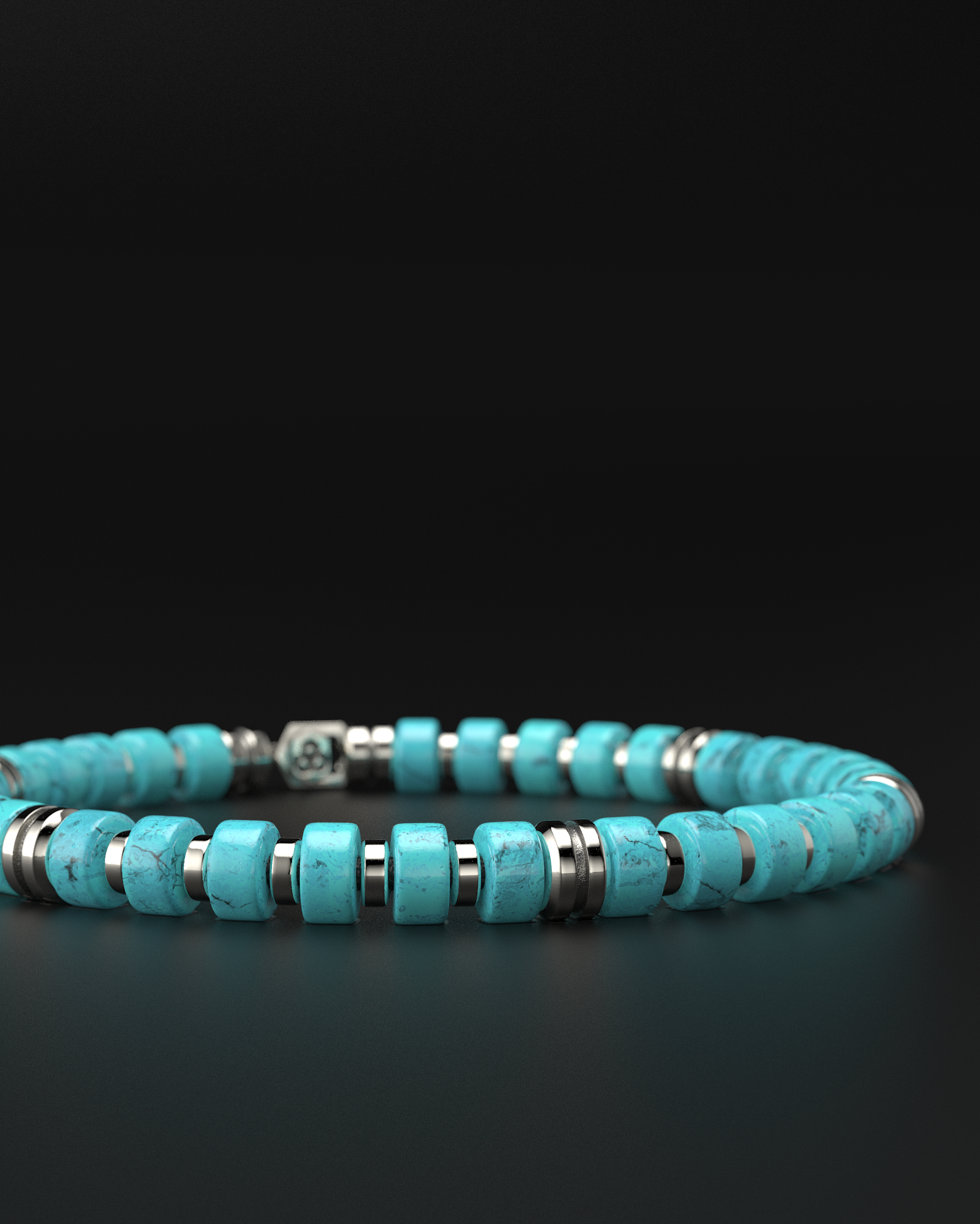 Turquoise Bracelet 6mm | Premium Spacer