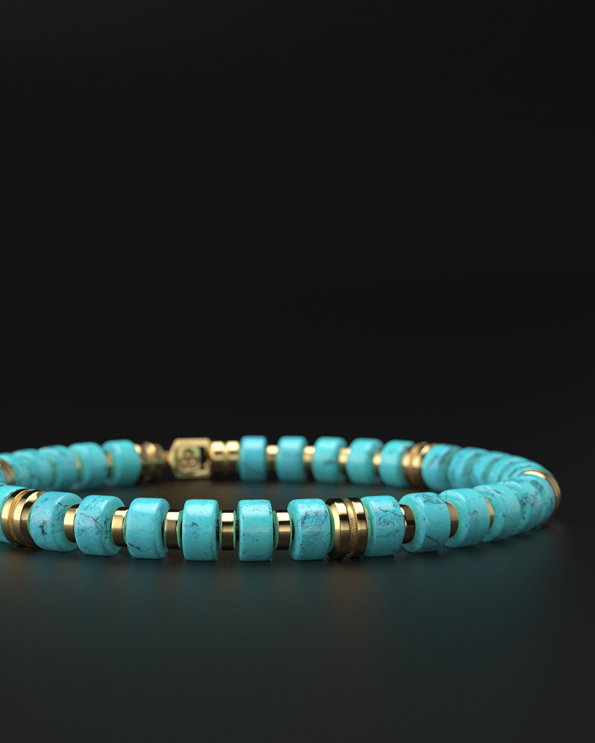 Bracelet turquoise 6mm | Entretoise Premium