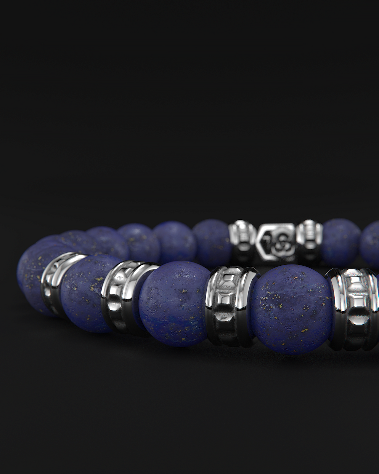 Lapis Lazuli Pyramid Bracelet 8mm | Premium #1