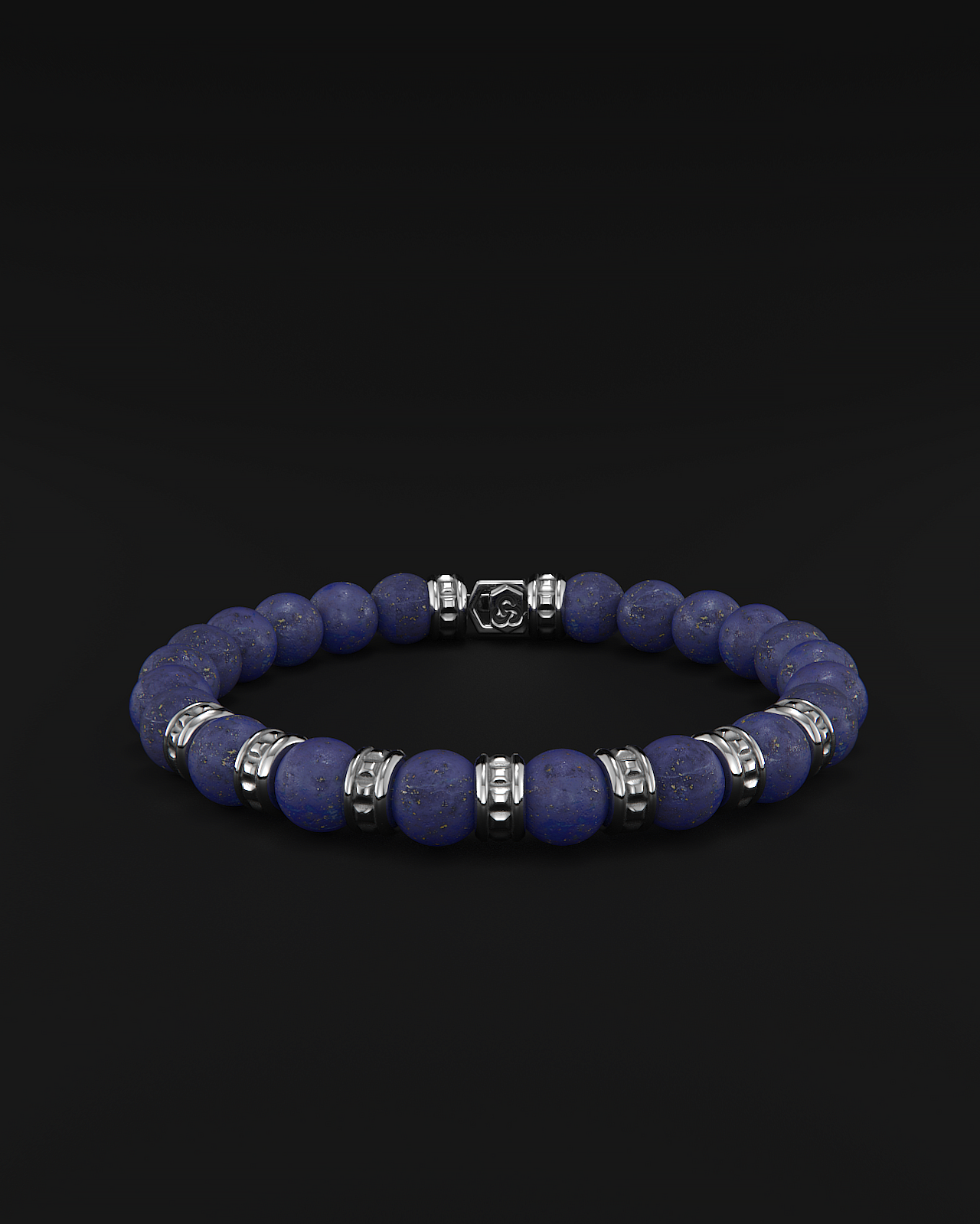 Lapis Lazuli Pyramid Bracelet 8mm | Premium #1