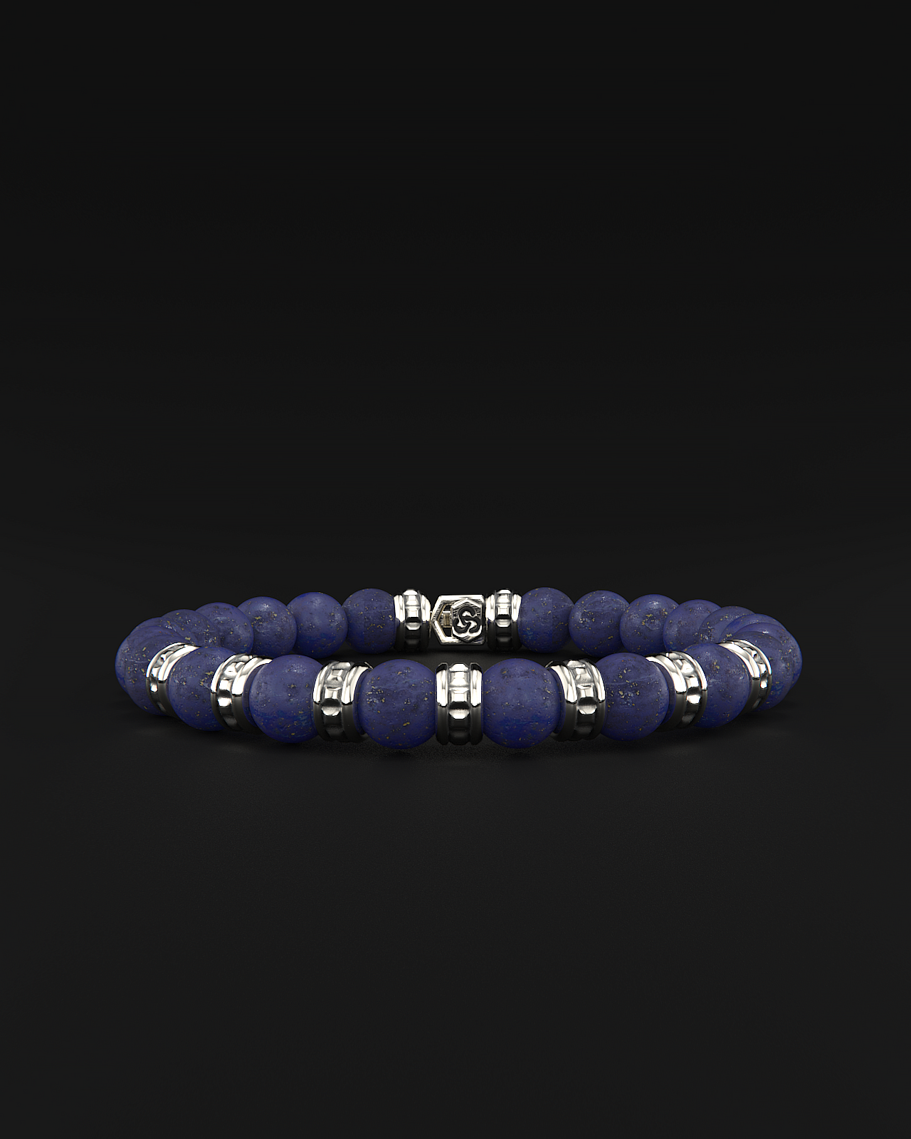 Lapis Lazuli Pyramid Bracelet 8mm | Premium #1