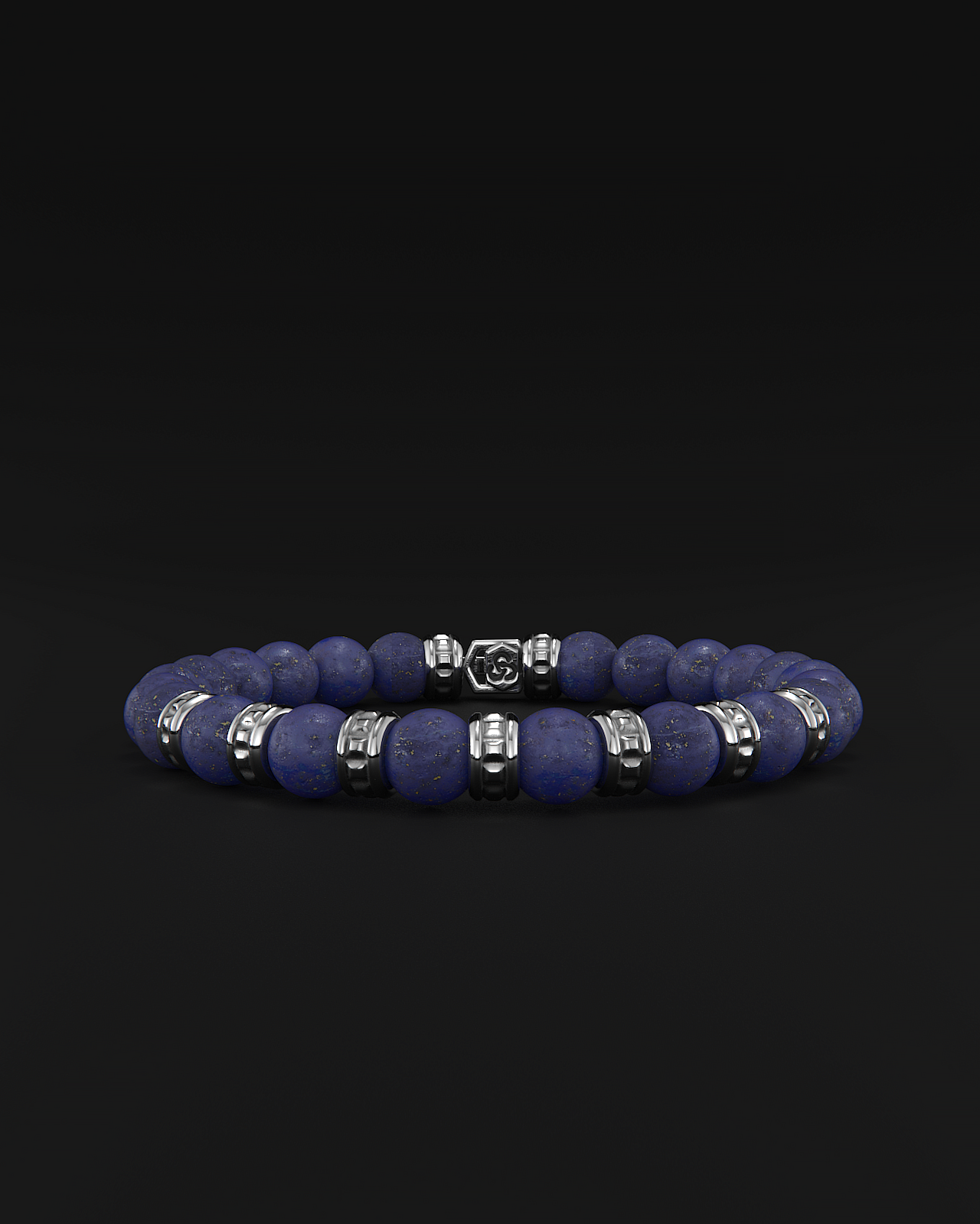 Lapis Lazuli Pyramid Bracelet 8mm | Premium #1