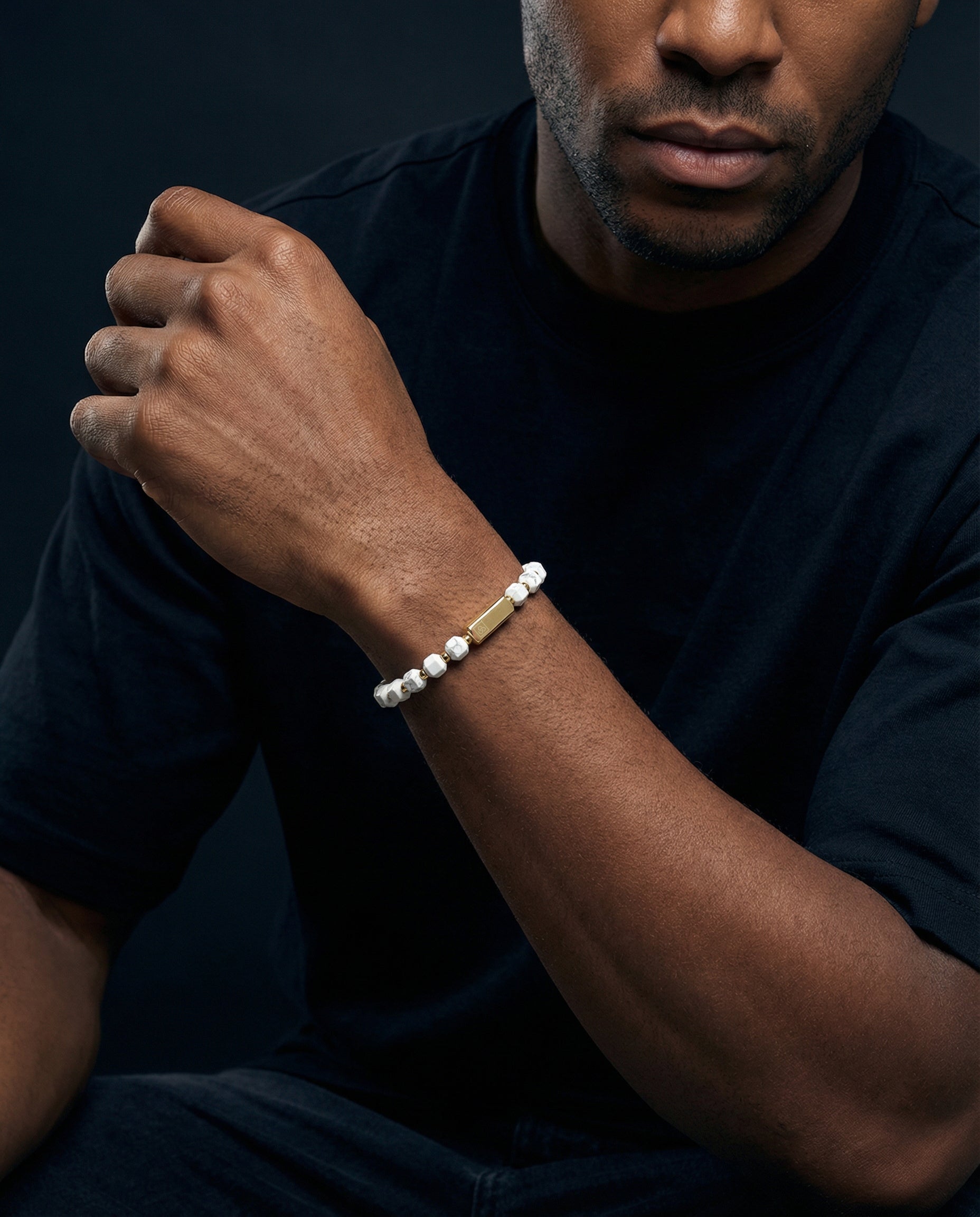 Howlite Bracelet 5mm | Kubic