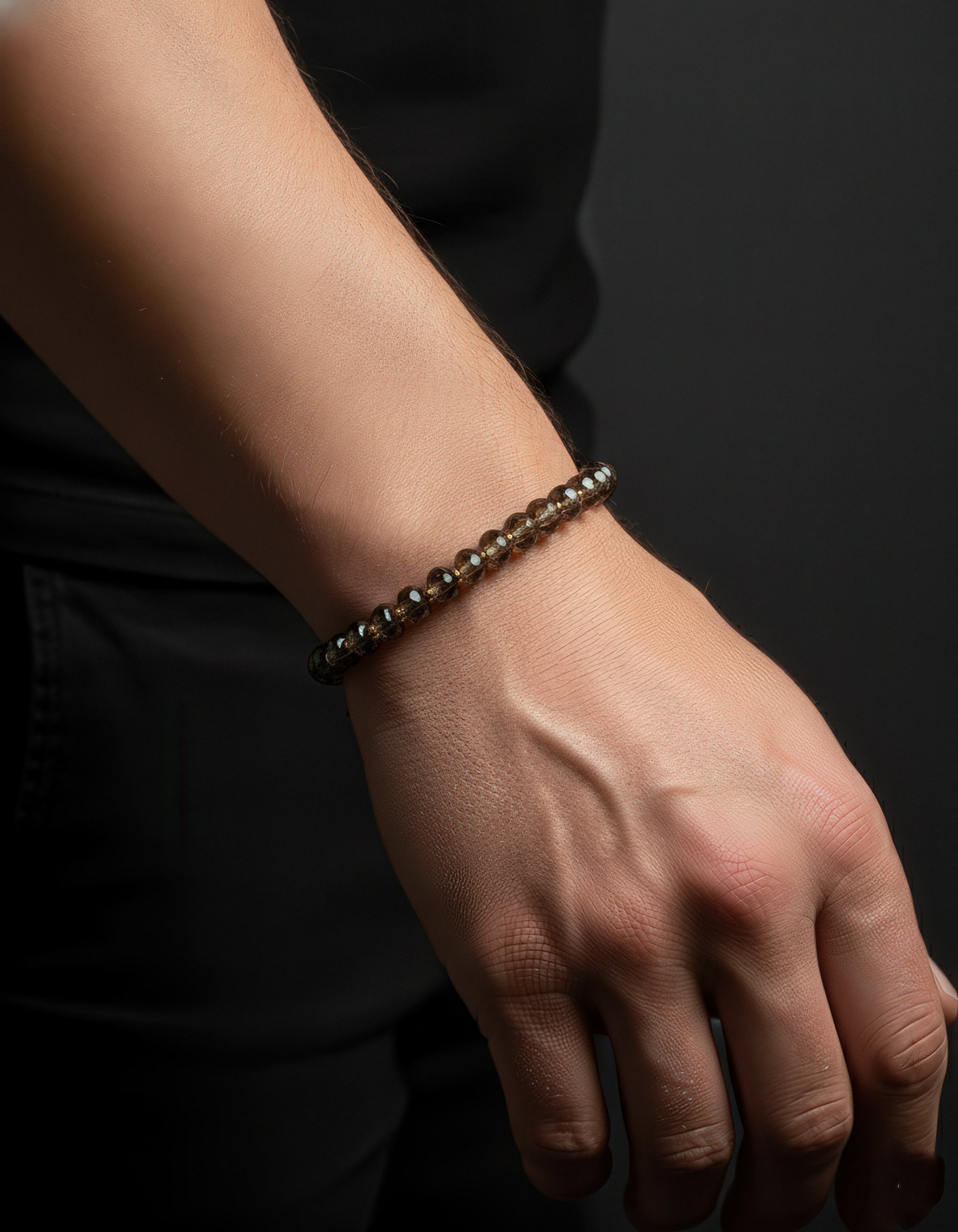 Smoky Quartz Bracelet 7mm | Geom