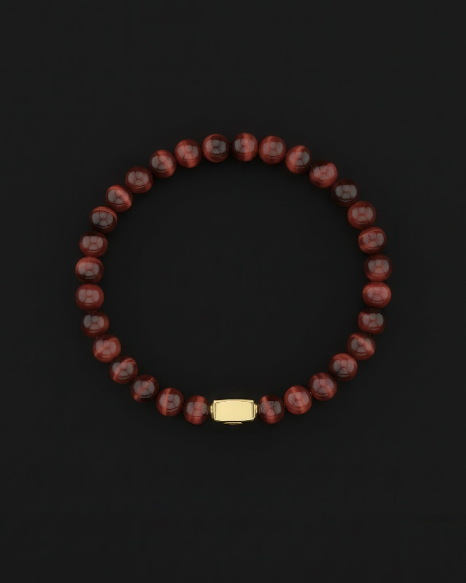 Bracciale Occhio Di Tigre Rosso 6mm | Essenziale