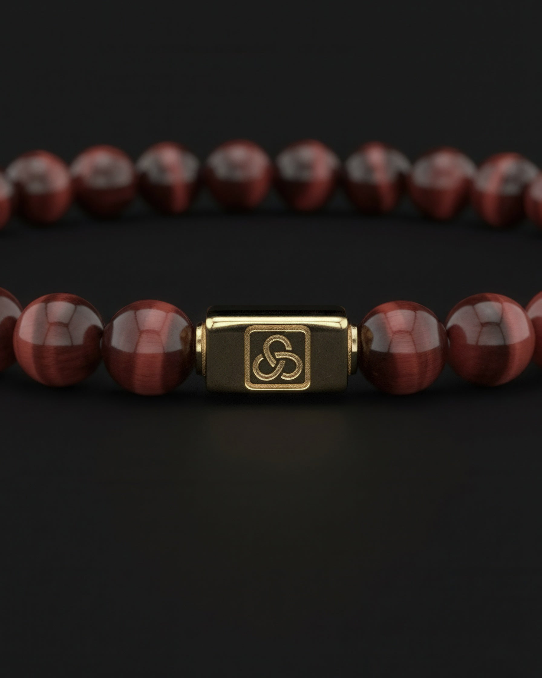 Bracciale Occhio Di Tigre Rosso 6mm | Essenziale