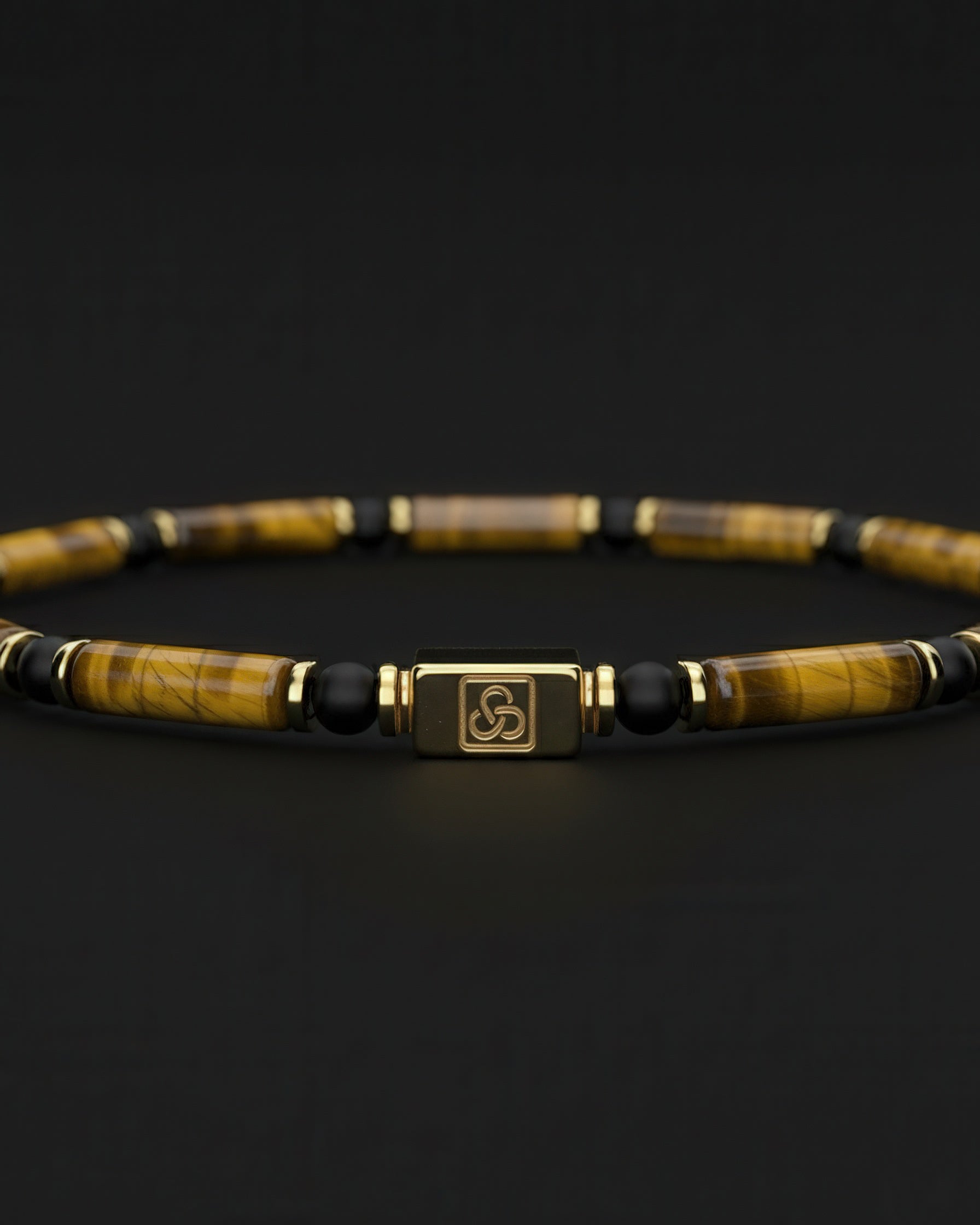 Tiger Eye + Onyx Matte Bracelet 4mm | PIPE