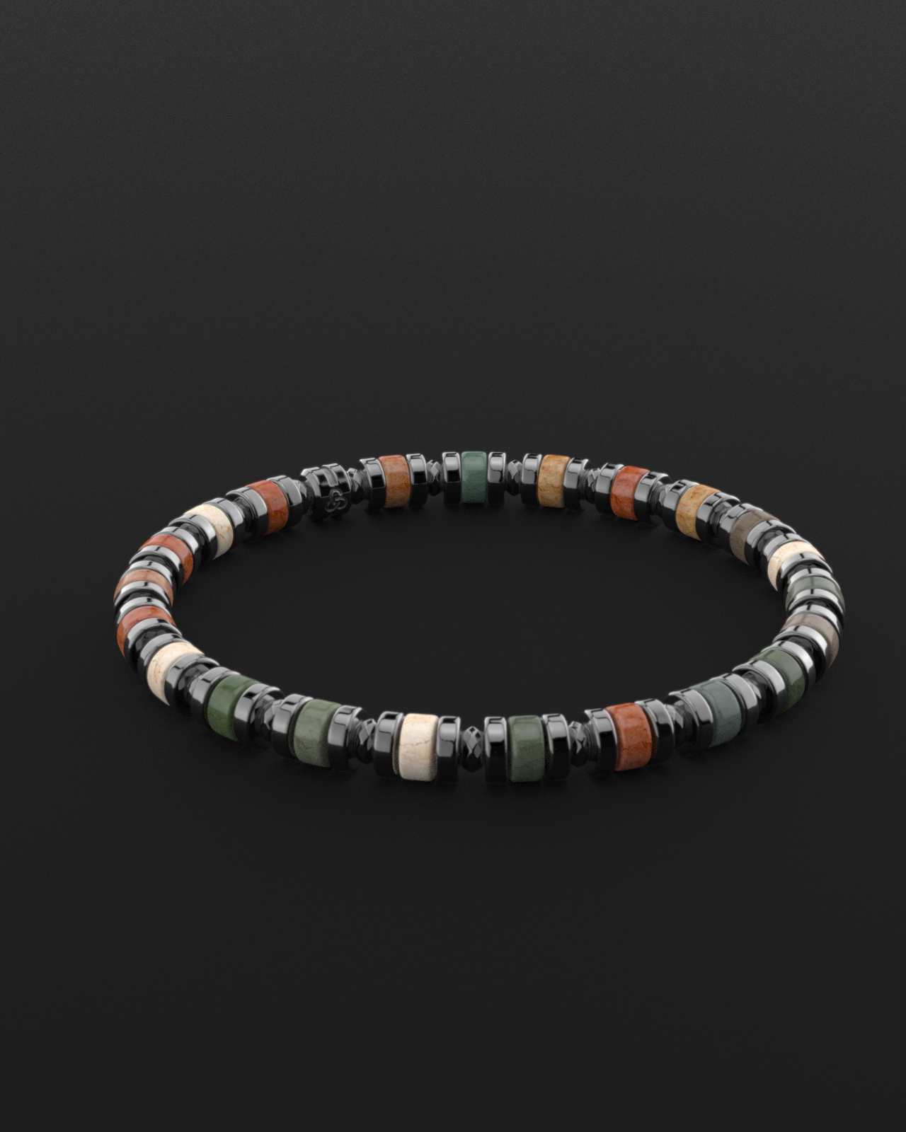 Ocean Agate Bracelet 6mm | Spacer