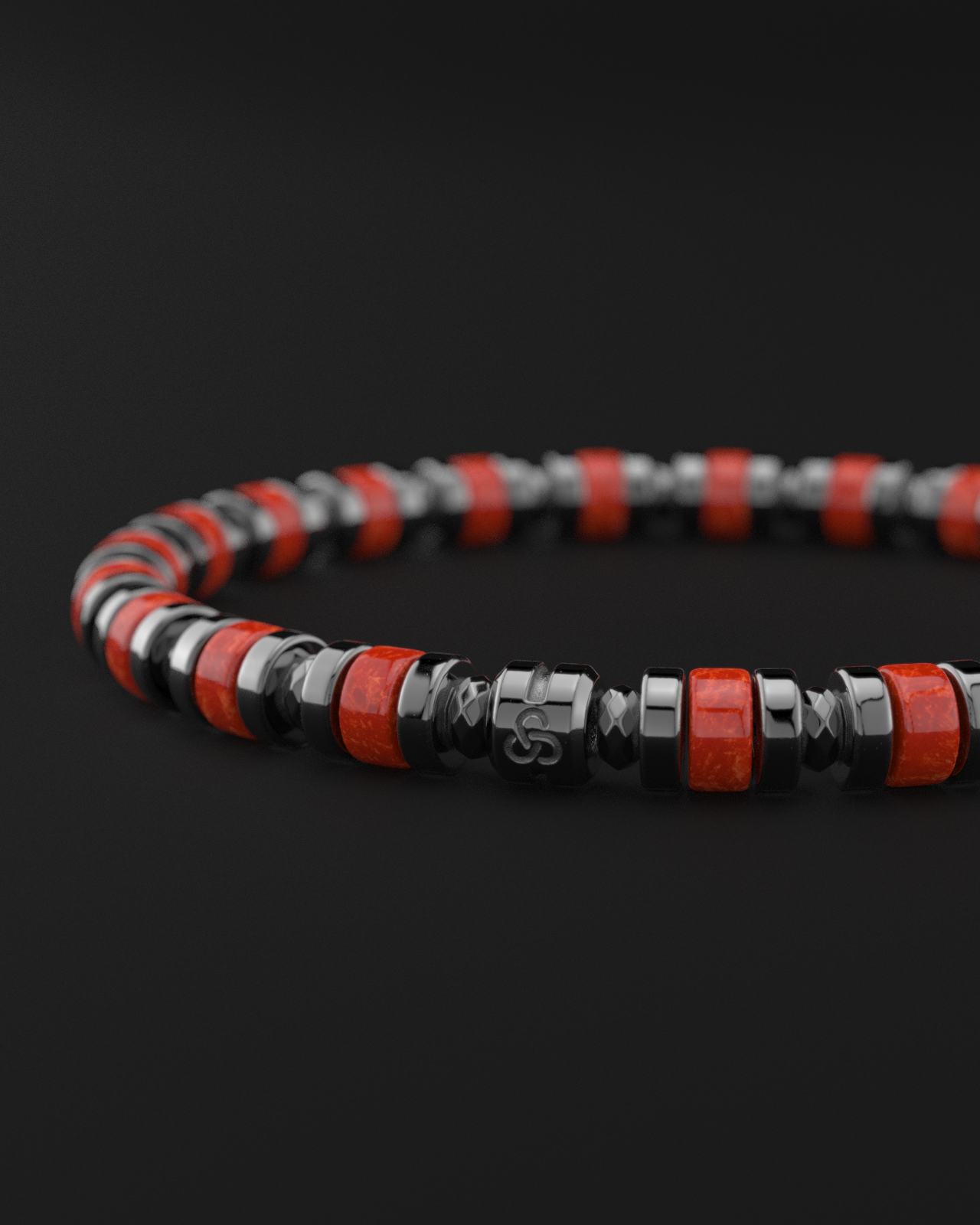 Red Jade Bracelet 6mm | Spacer