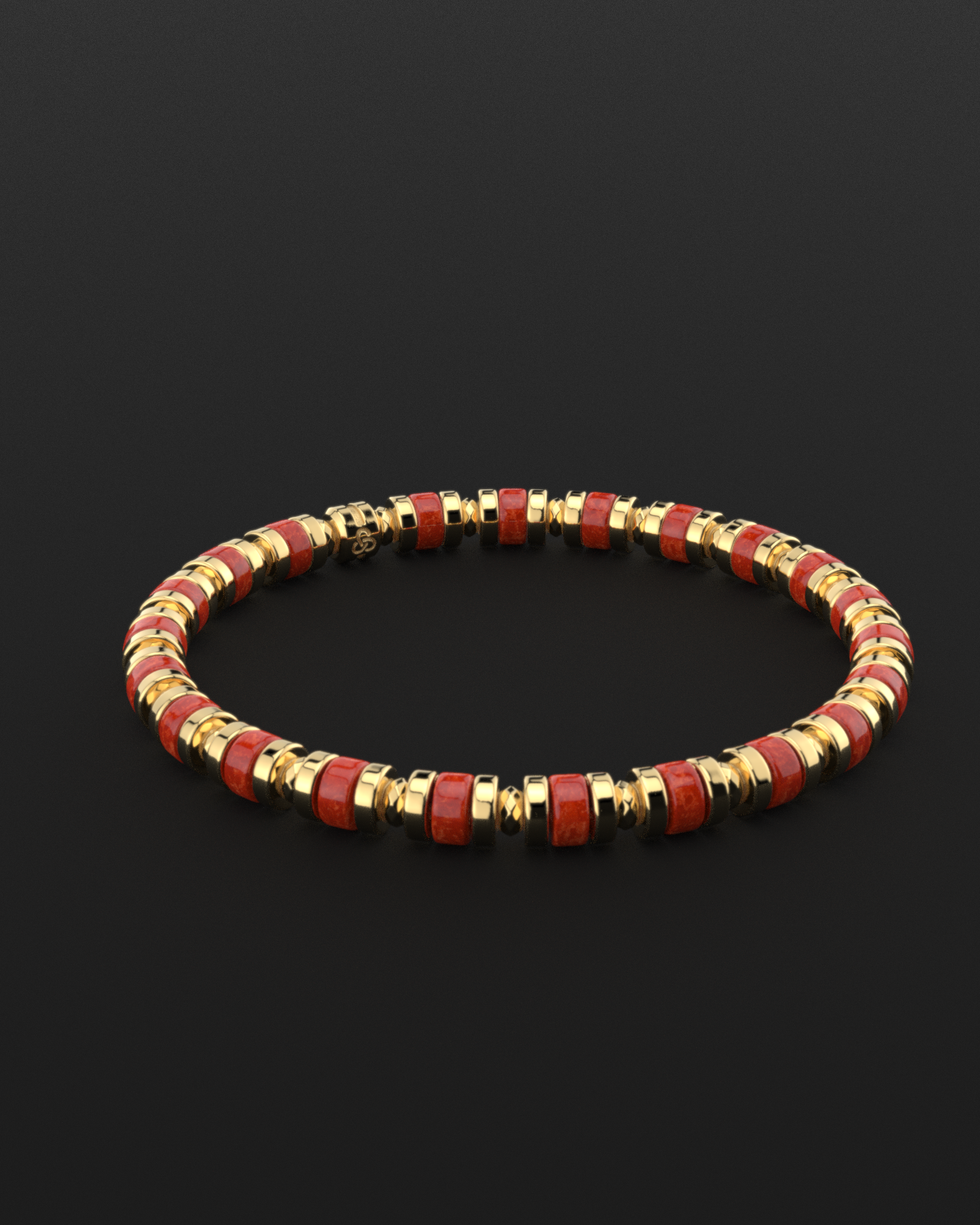 Red Jade Bracelet 6mm | Spacer