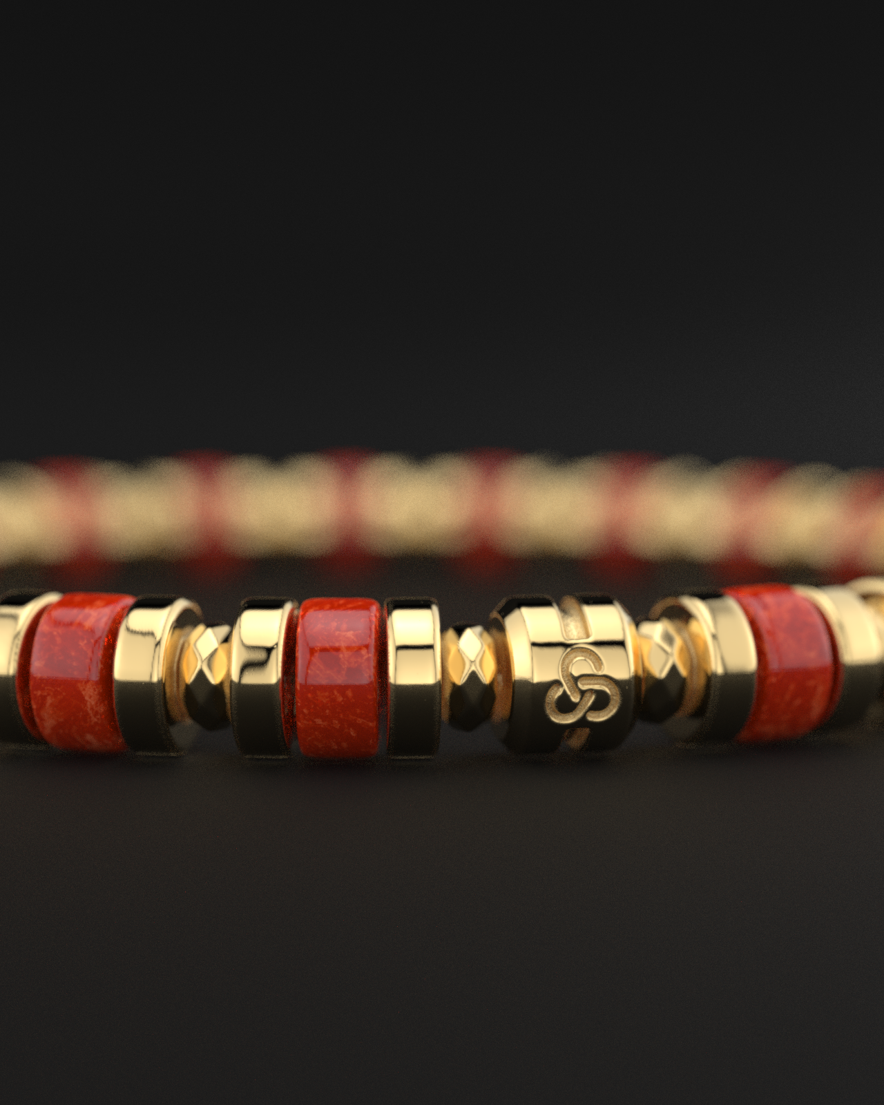 Red Jade Bracelet 6mm | Spacer