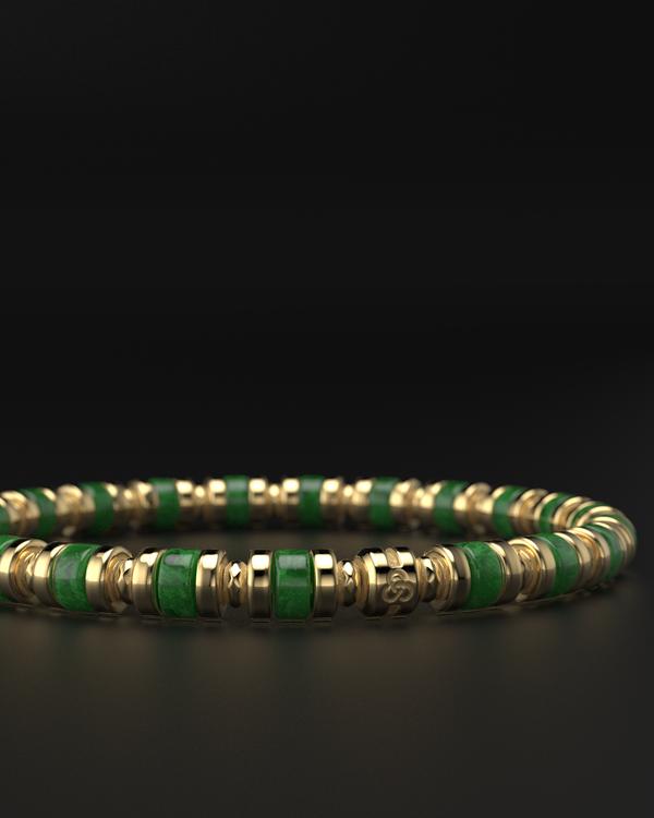 Emerald Jade Bracelet 6mm | Spacer