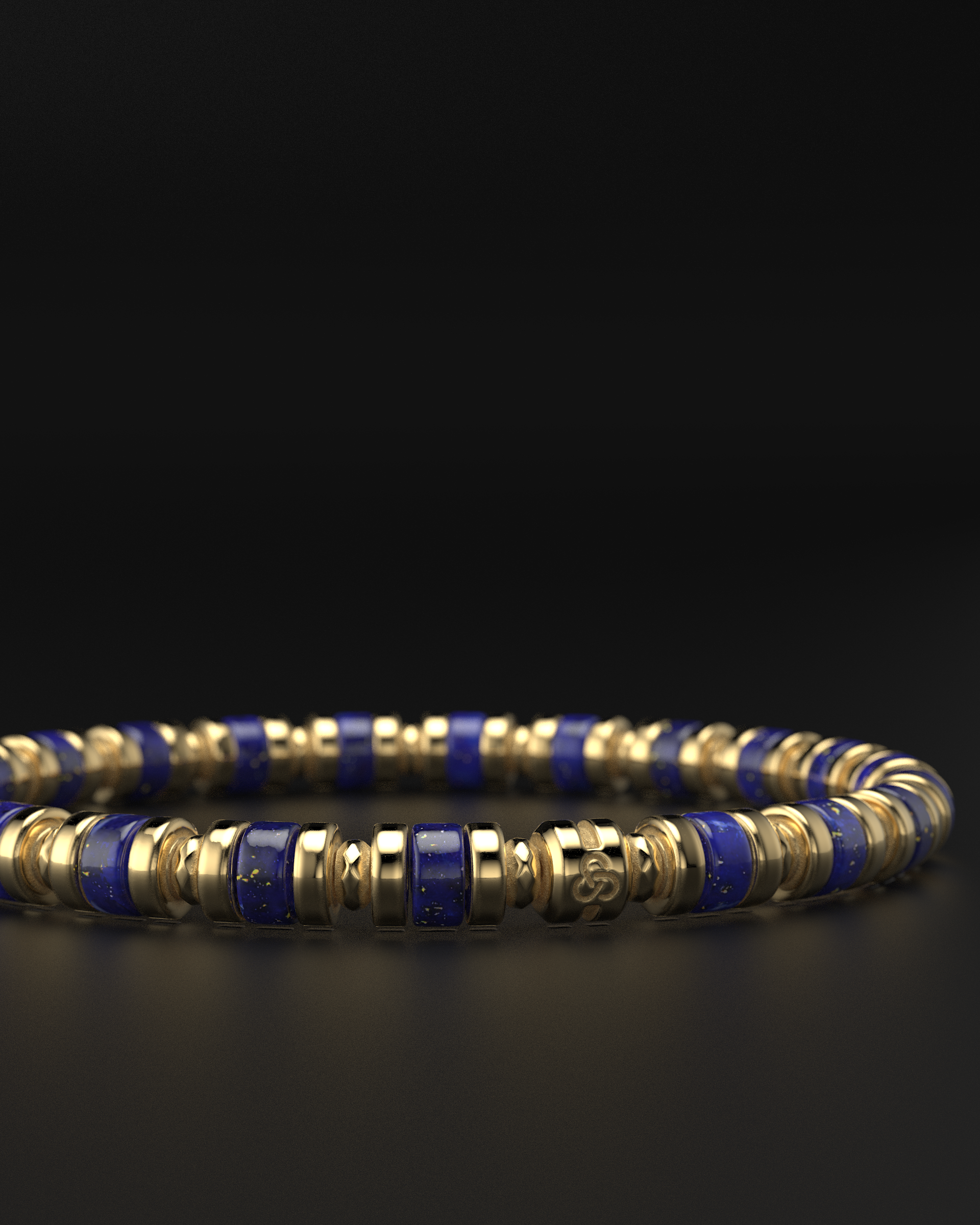 Bracelet Lapis-Lazuli 6mm | Entretoise