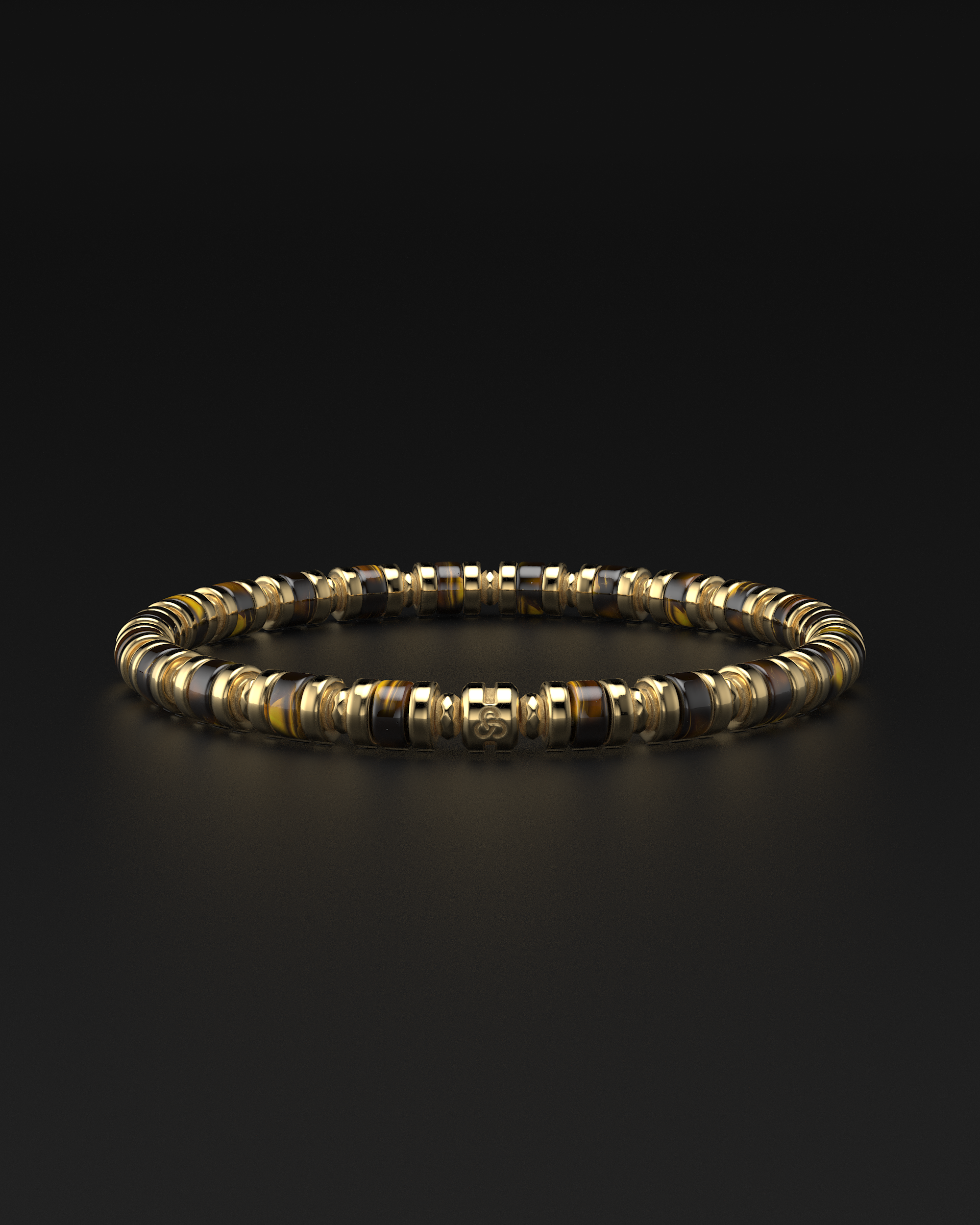 Bracelet Oeil de Tigre 6mm | Entretoise