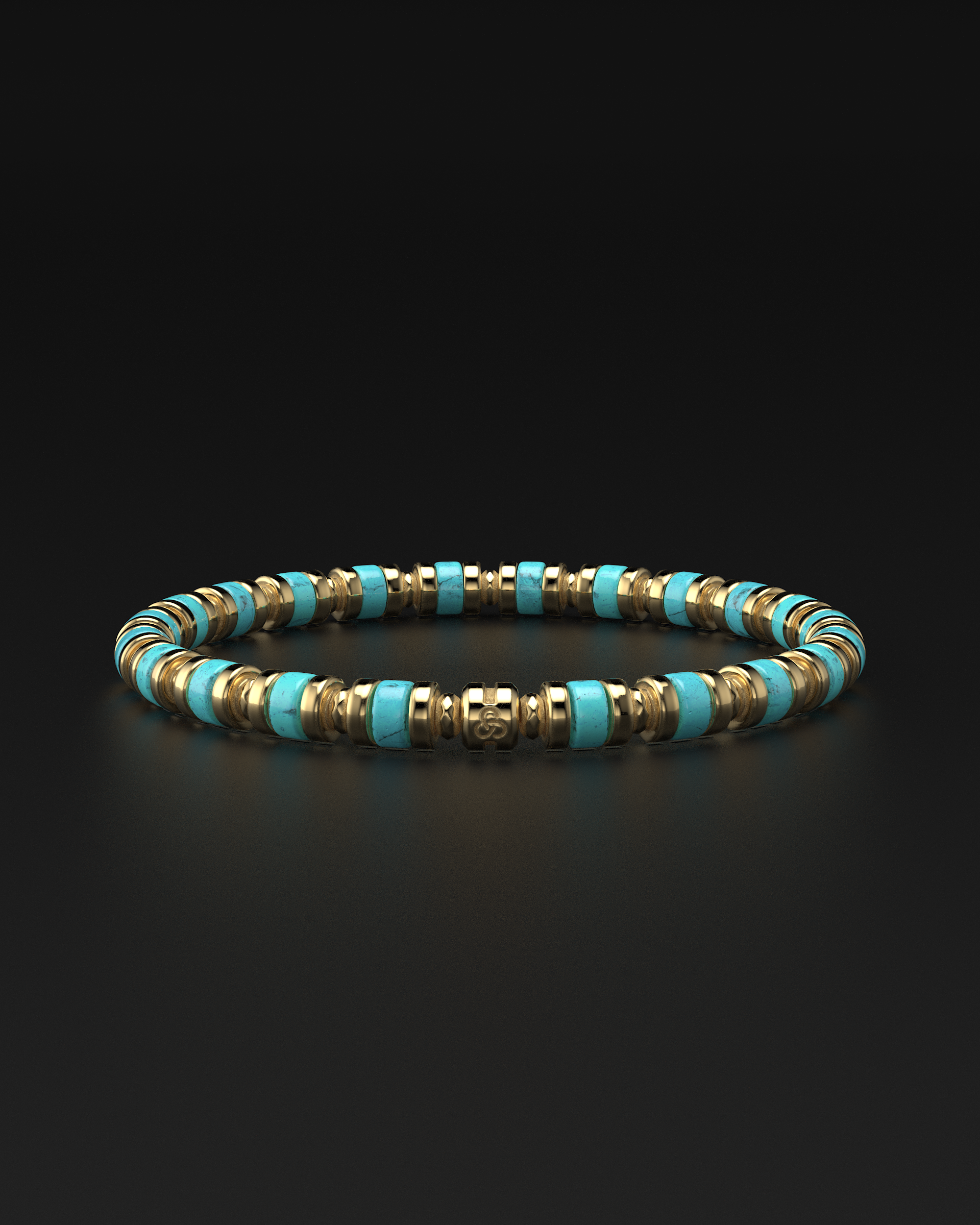 Bracciale Turchese 6mm | Distanziatore