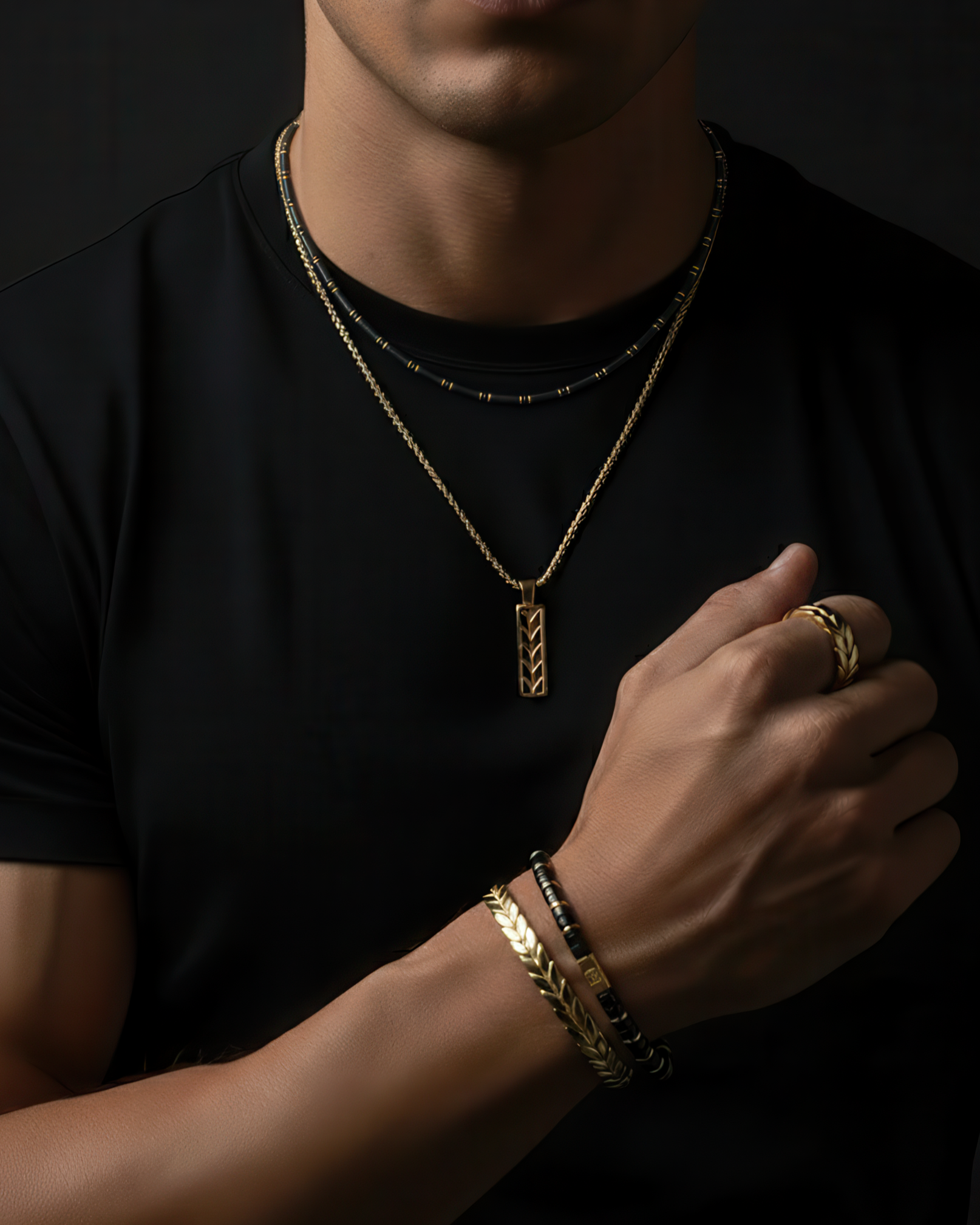 Collar de ónix de 4 mm | Espaciador #2