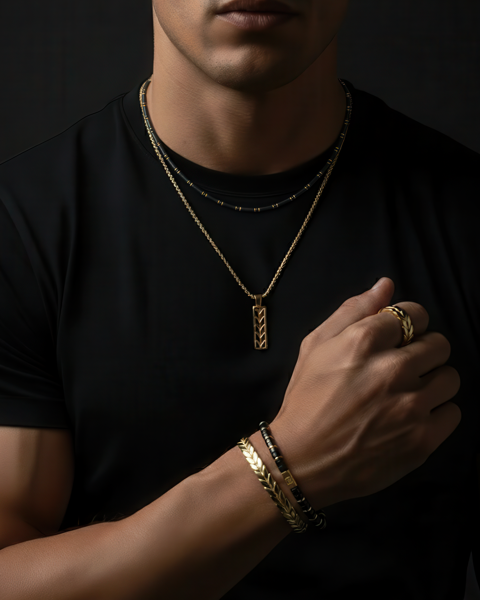 Collar de ónix de 4 mm | Espaciador #2