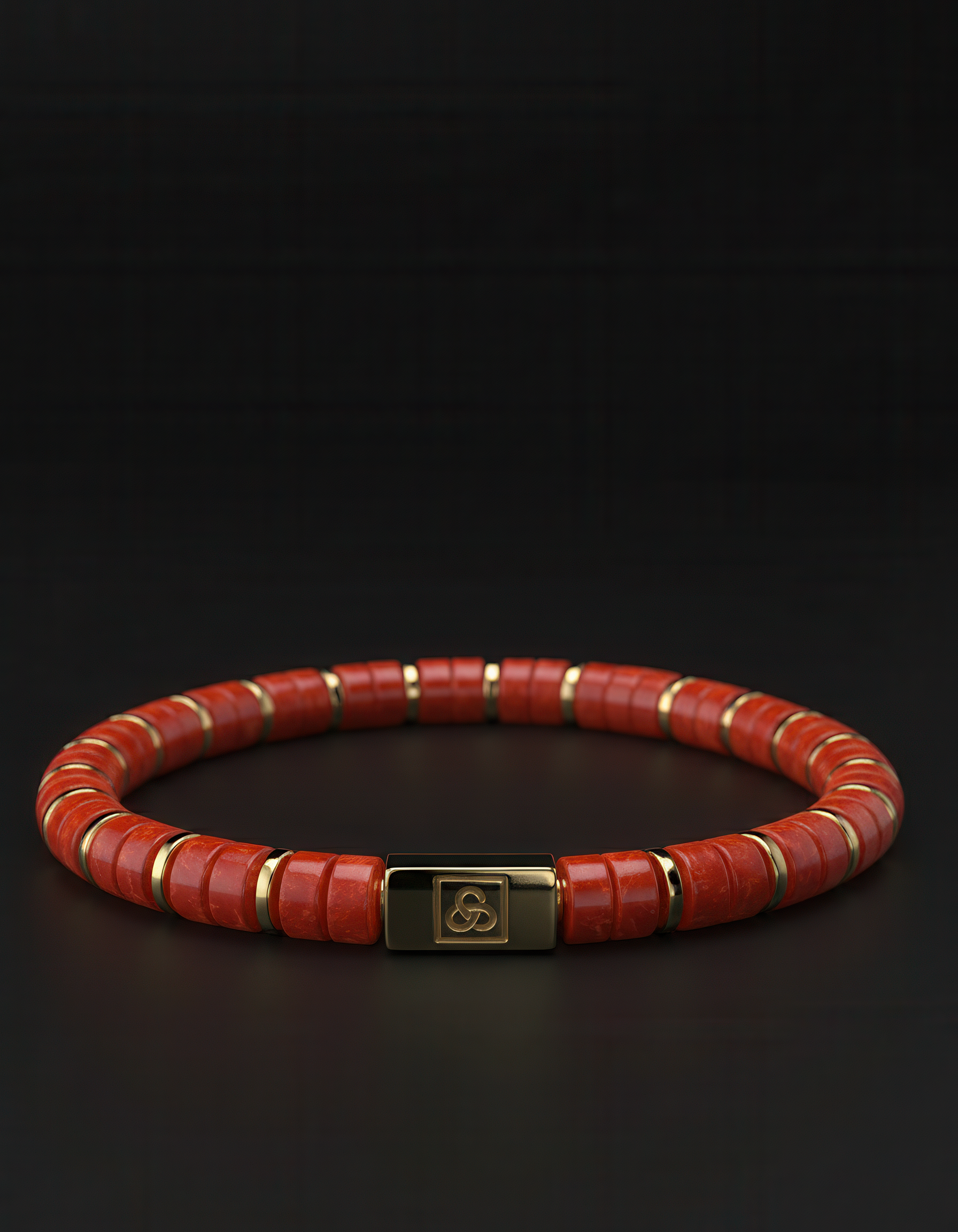 Red Jade Bracelet 6mm | Spacer #2
