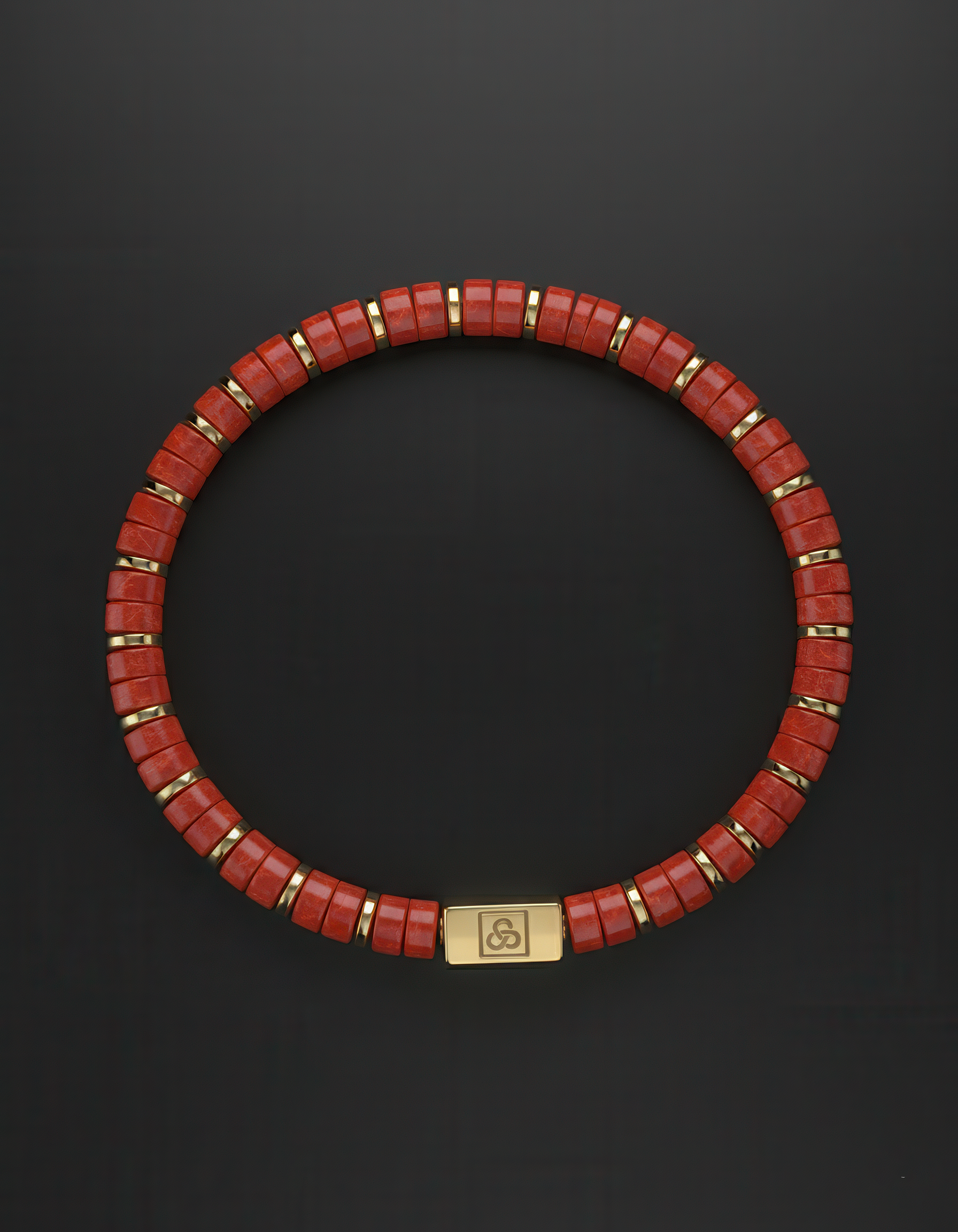 Red Jade Bracelet 6mm | Spacer #2