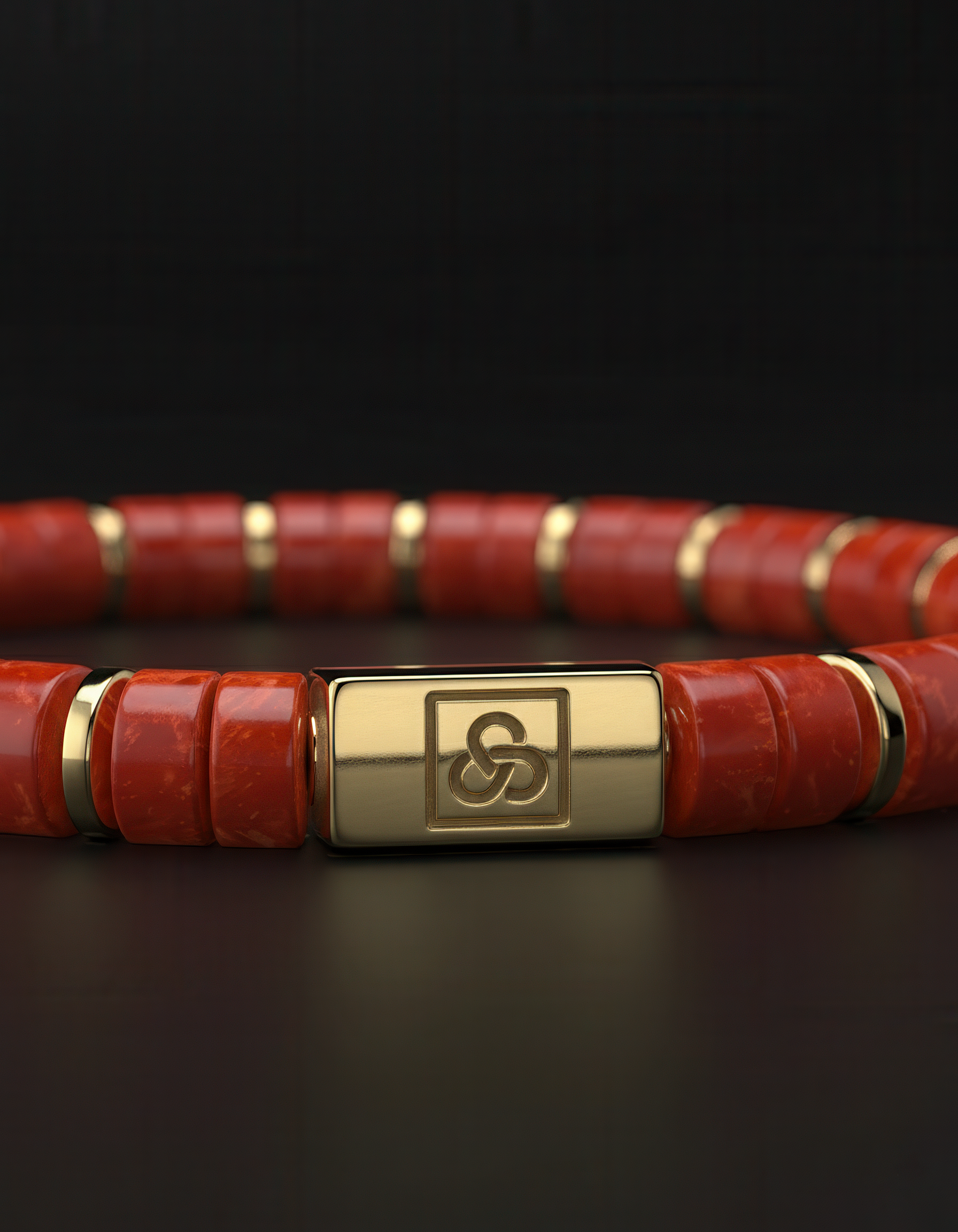 Red Jade Bracelet 6mm | Spacer #2