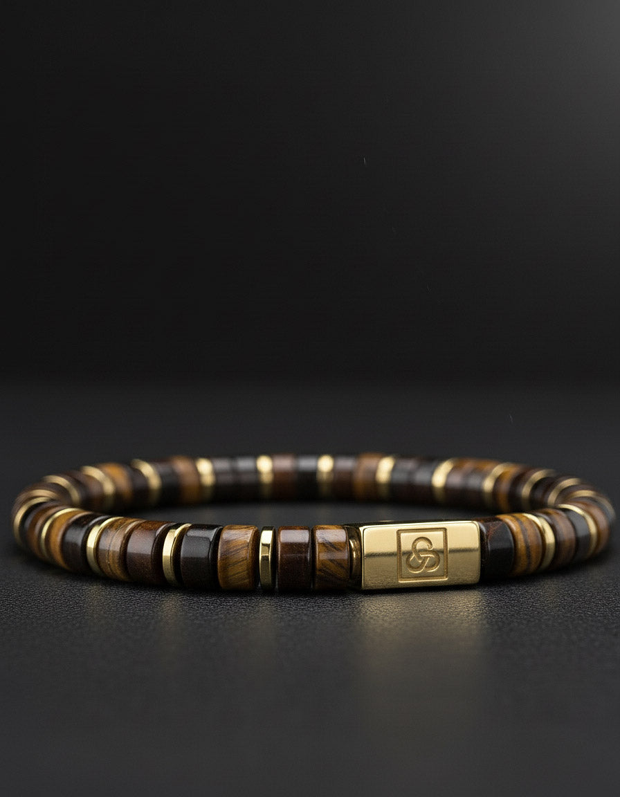 Tiger Eye Bracelet 6mm | Spacer #2