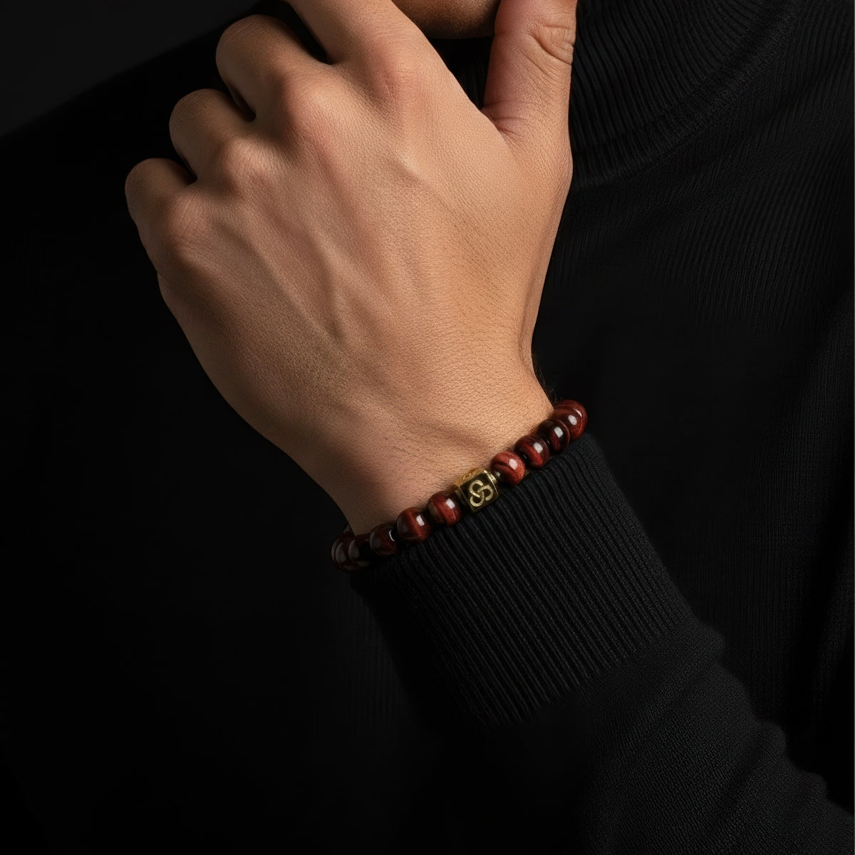 Barse Flourish Cuff Bracelet-Red Tigers Eye- Silver- NWT Elements Red Tiger main image 2