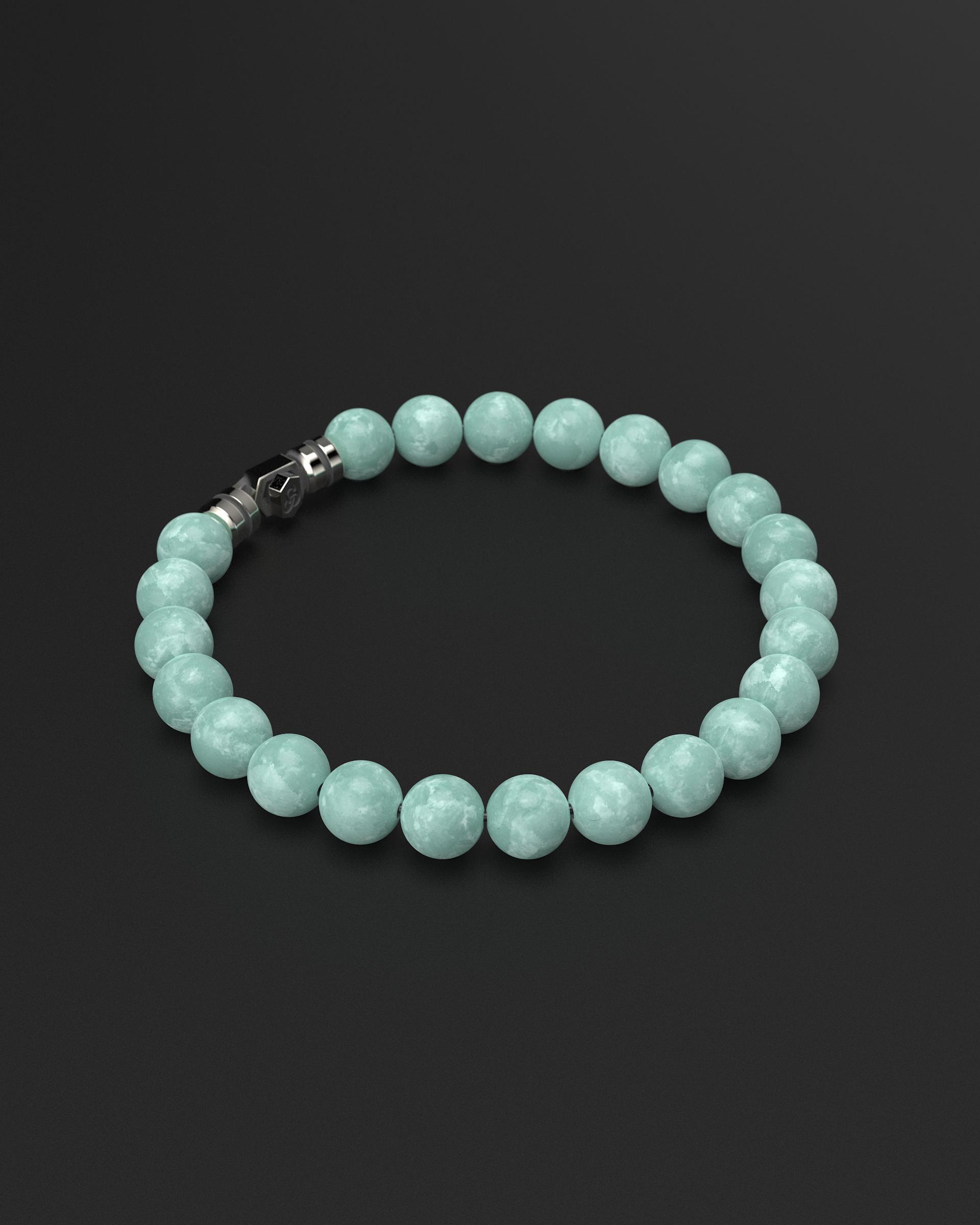 Bracelet en jade rouge 8 mm | SOMMET