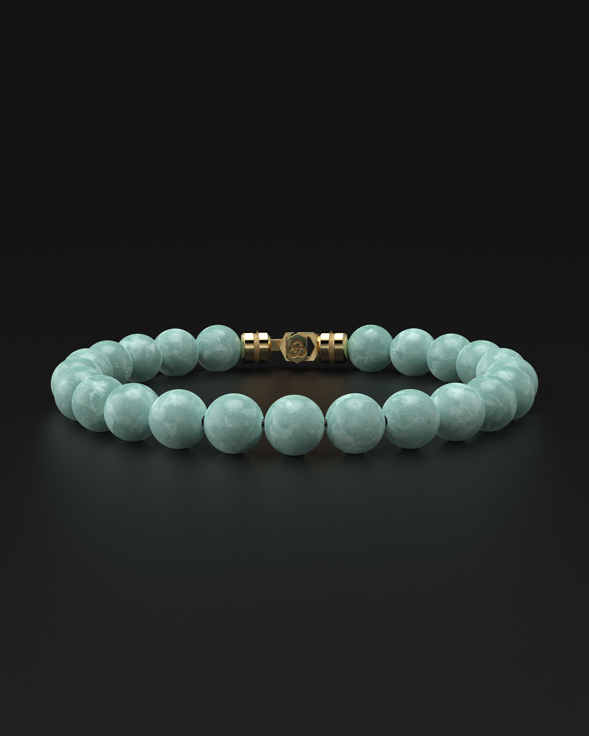 Bracelet en jade rouge 8 mm | SOMMET