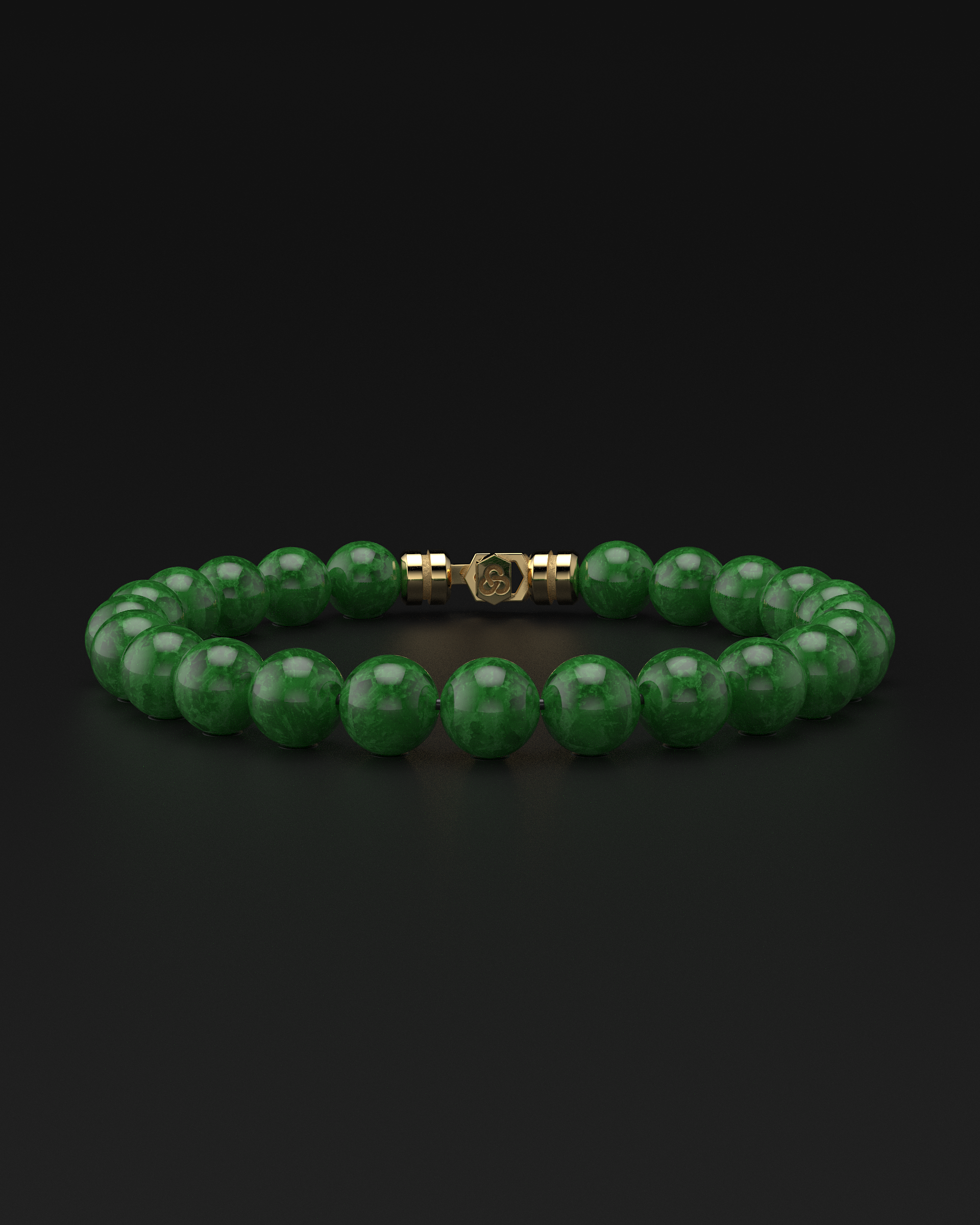 Emerald Jade Bracelet 8mm | Vertex