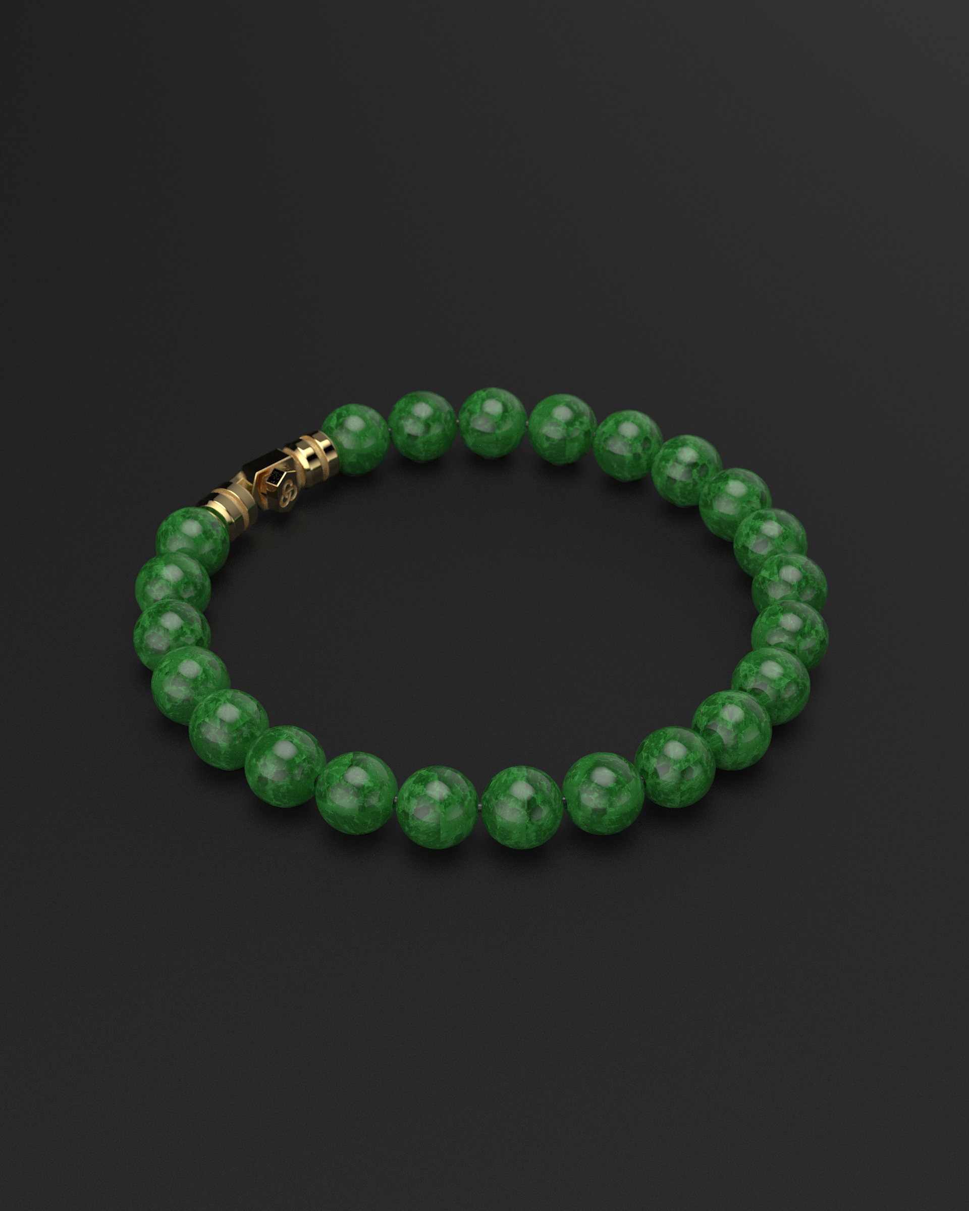 Emerald Jade Bracelet 8mm | Vertex