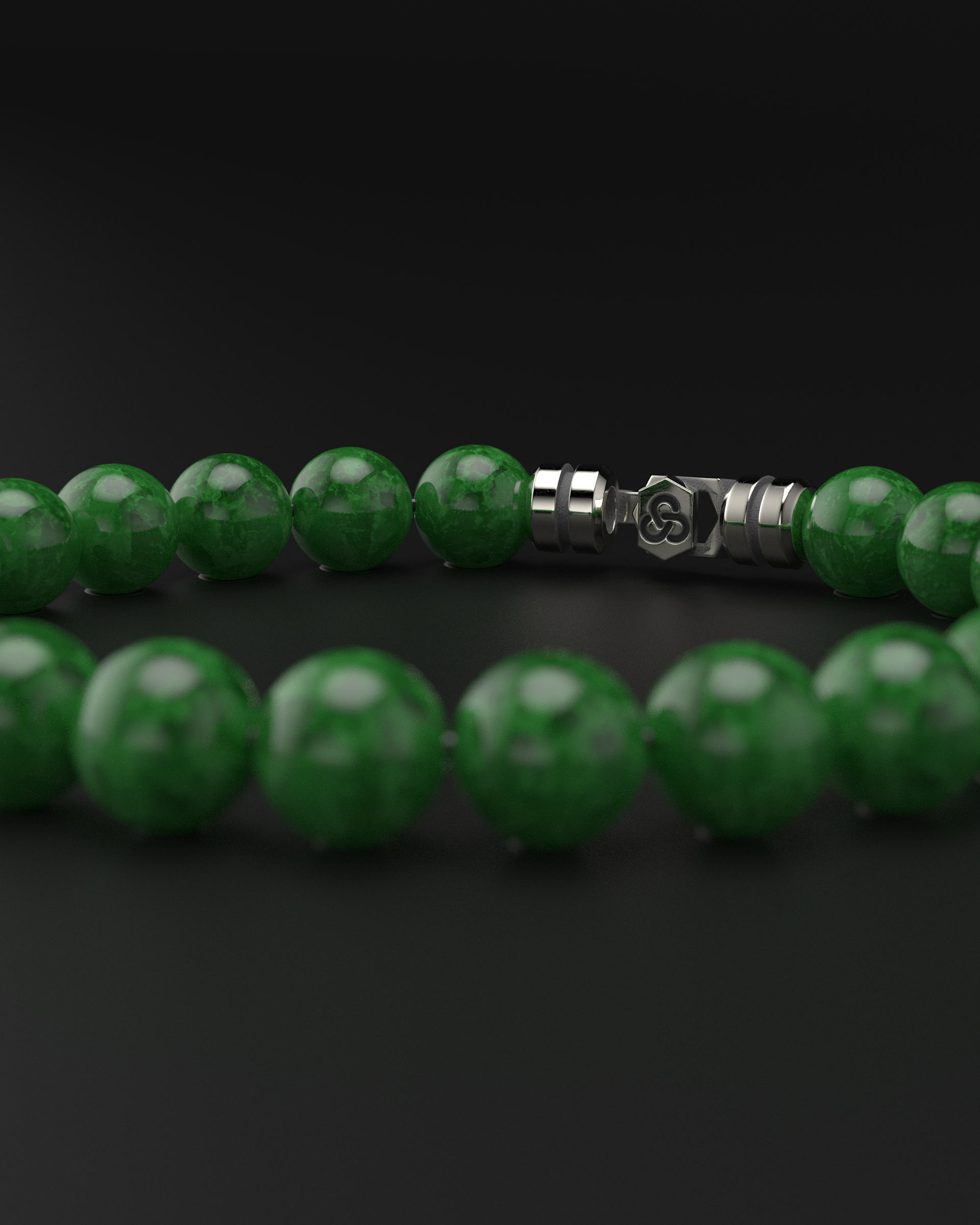 Emerald Jade Bracelet 8mm | Vertex