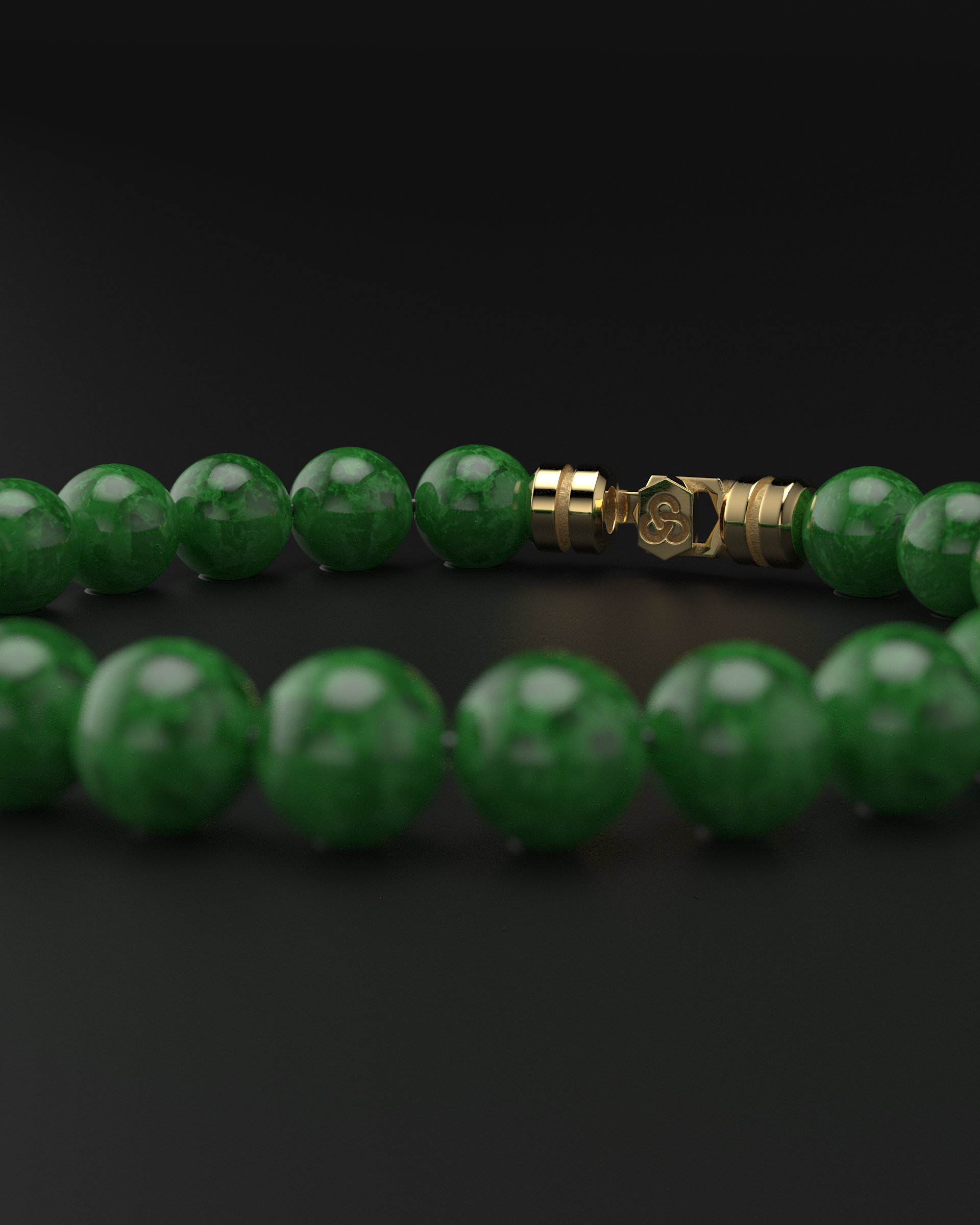 Emerald Jade Bracelet 8mm | Vertex