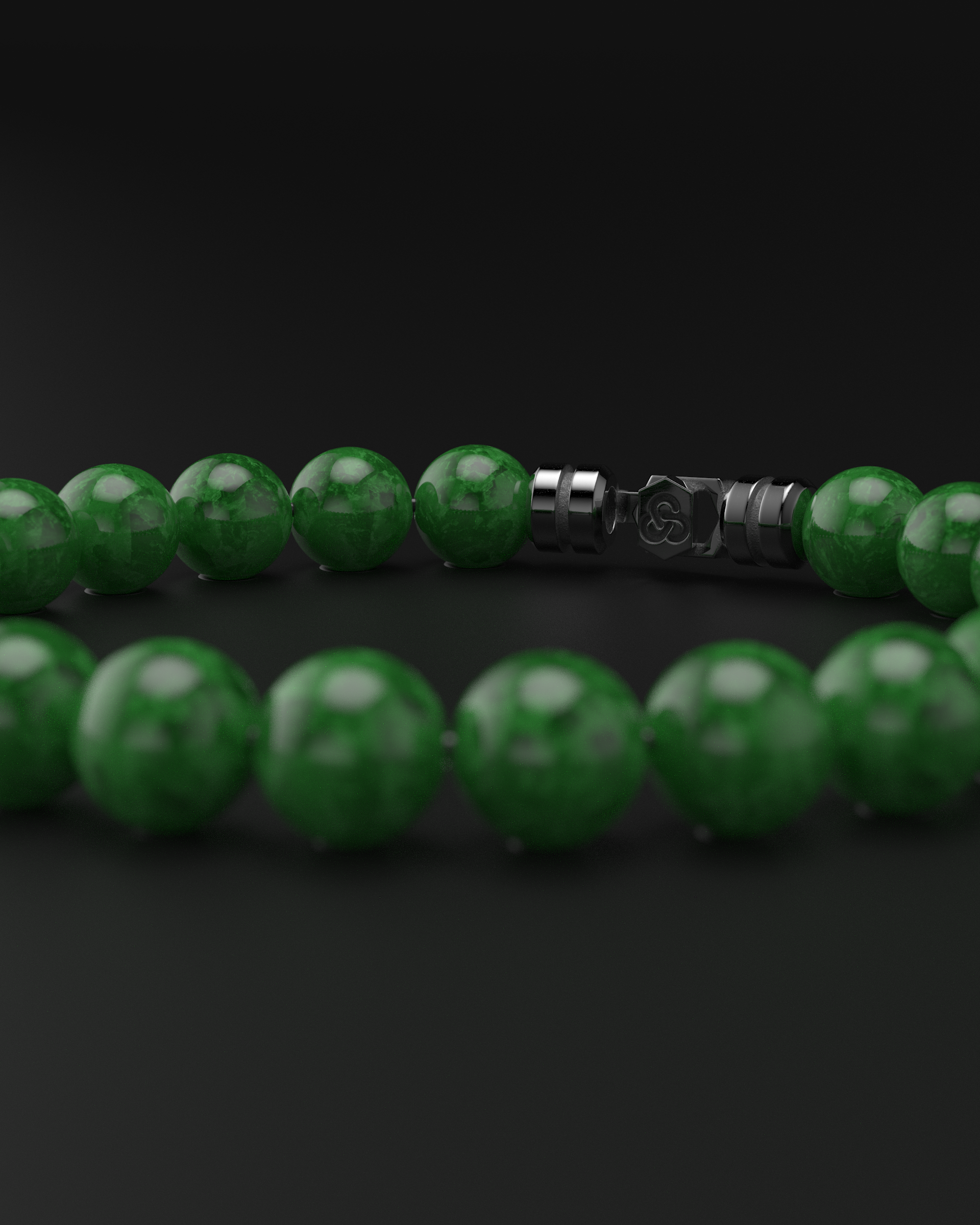 Emerald Jade Bracelet 8mm | Vertex