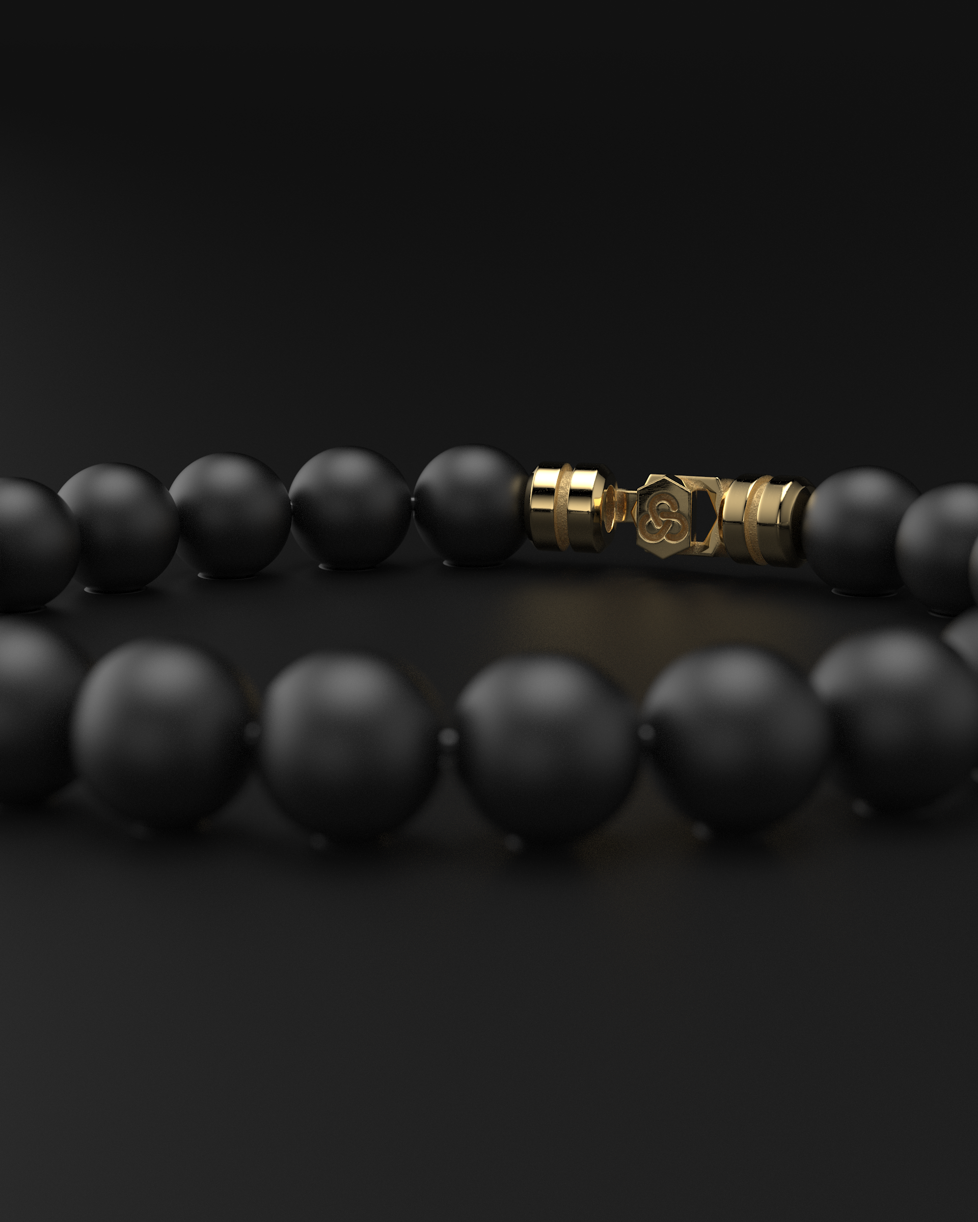 Bracelet en onyx mat 8 mm | SOMMET