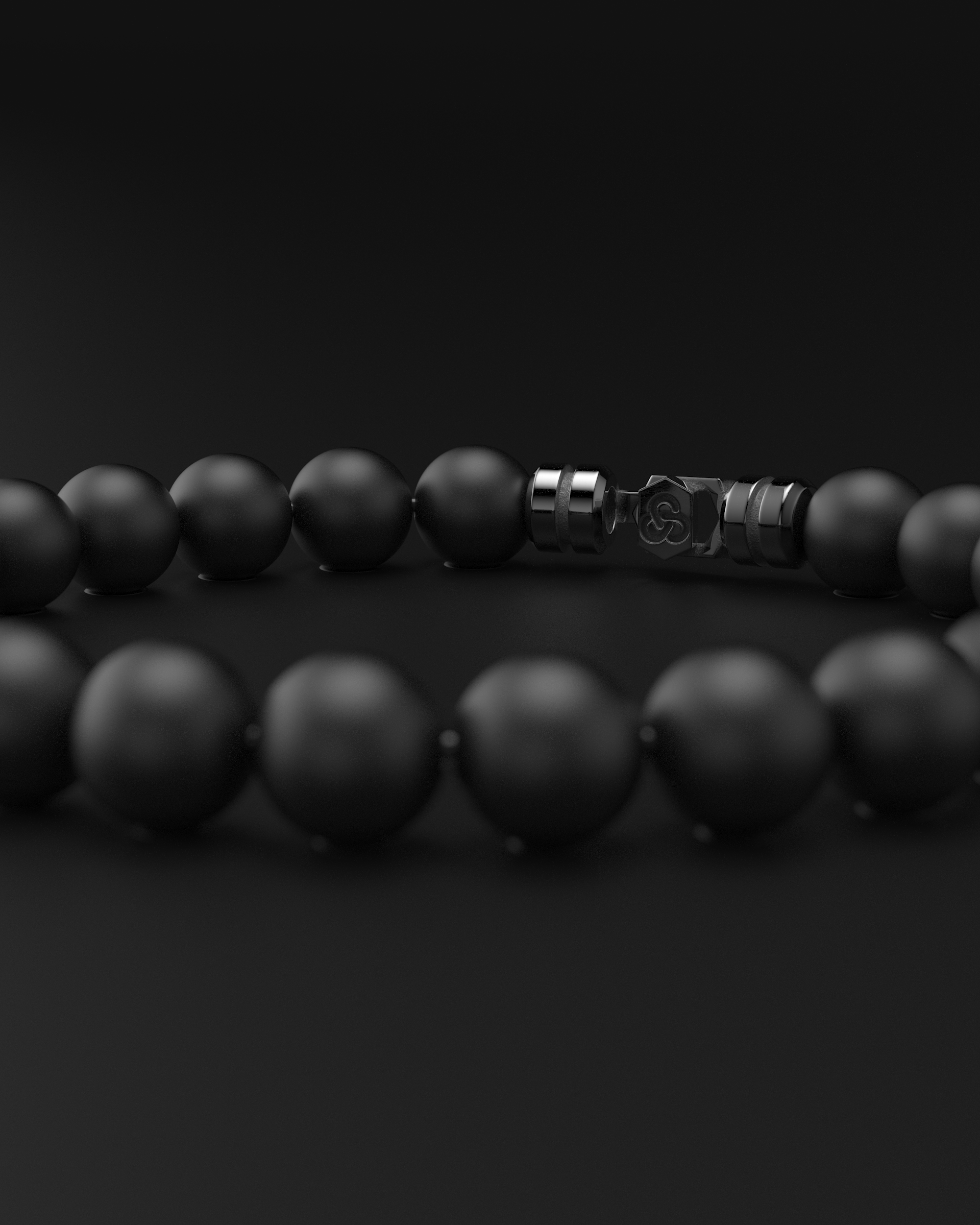 Bracelet en onyx mat 8 mm | SOMMET