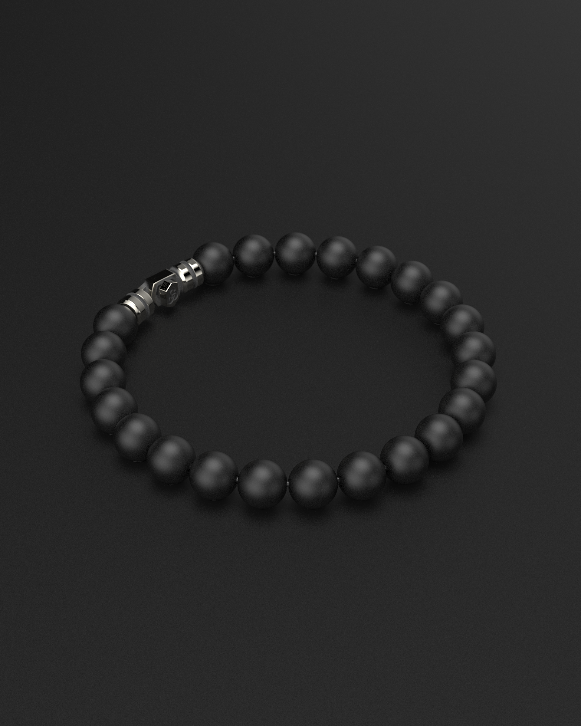 Onyx Matte Bracelet 8mm | VERTEX