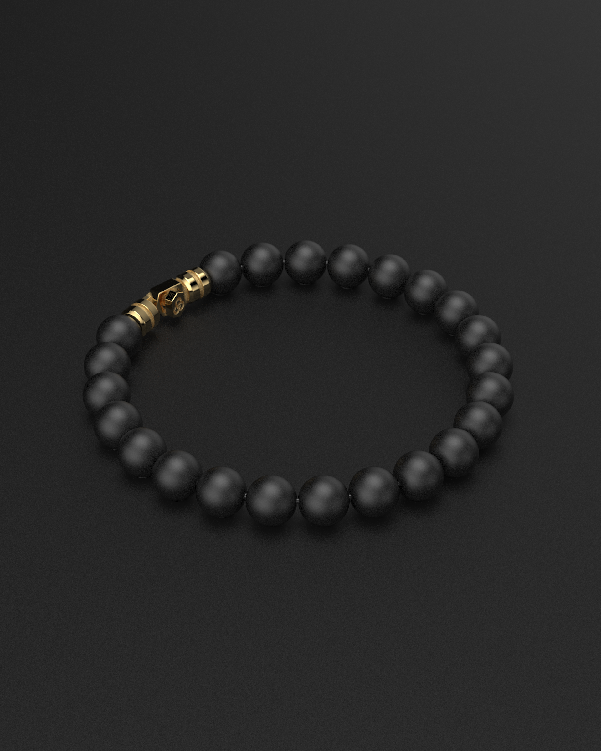 Bracelet en onyx mat 8 mm | SOMMET