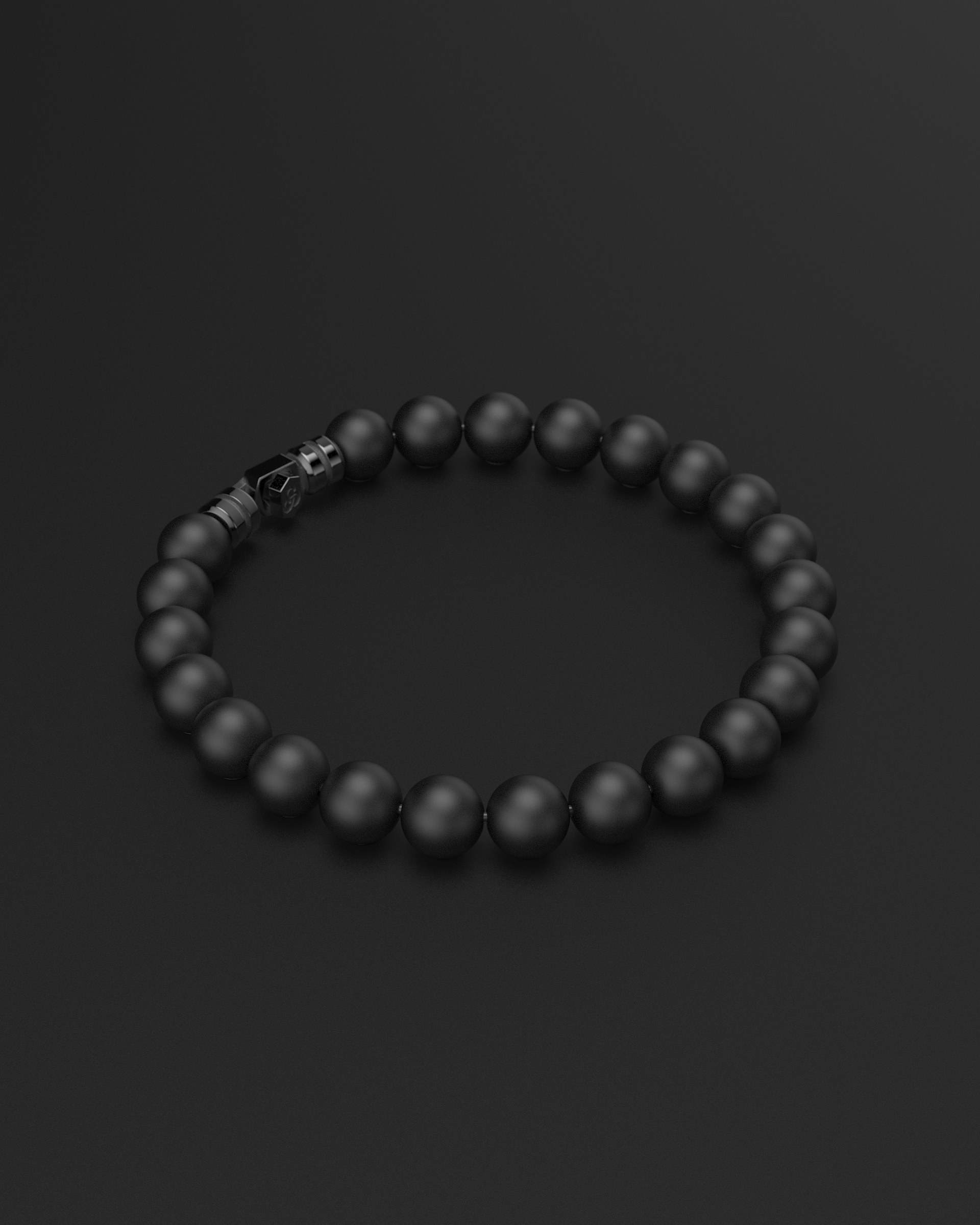 Bracelet en onyx mat 8 mm | SOMMET