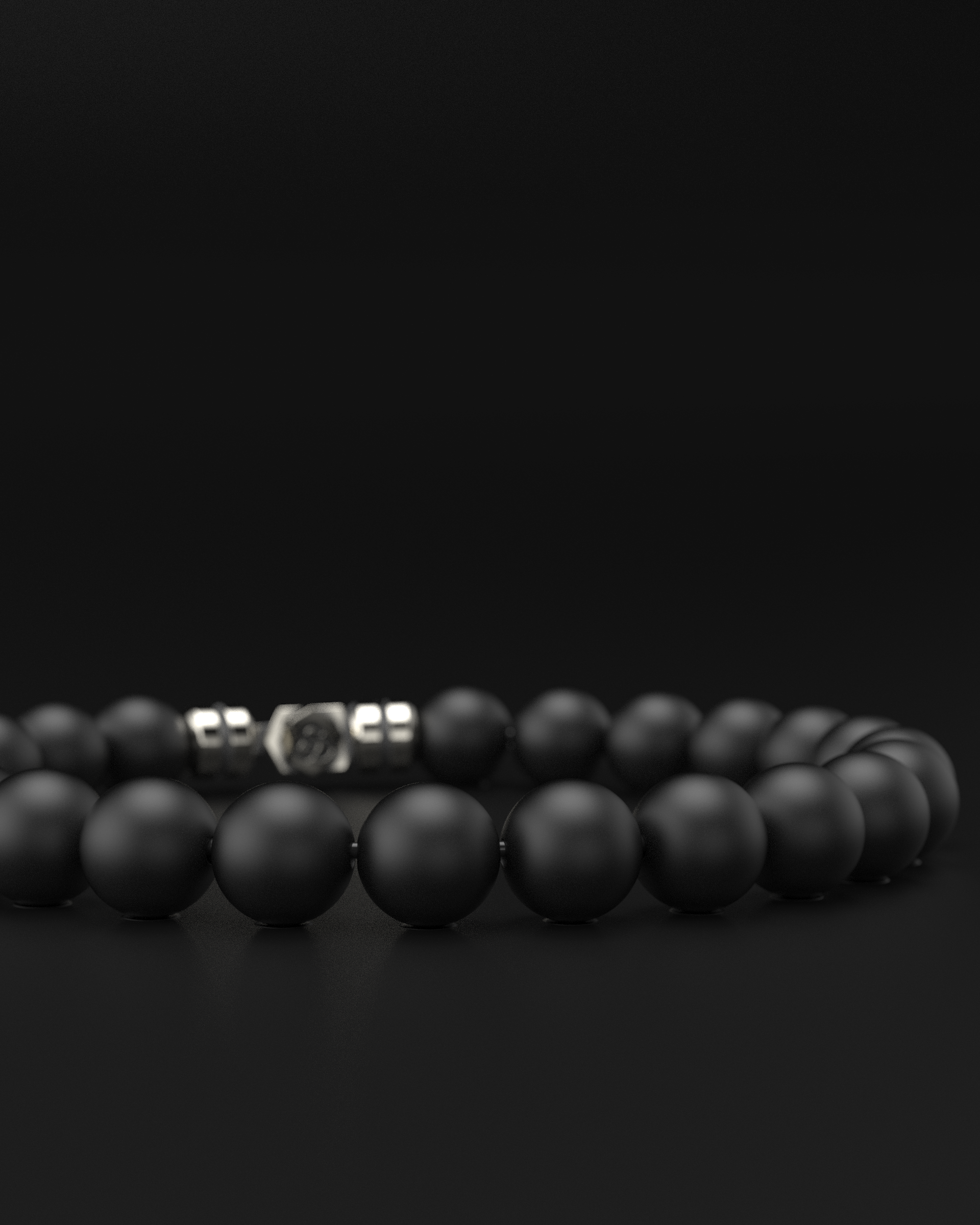 Bracelet en onyx mat 8 mm | SOMMET