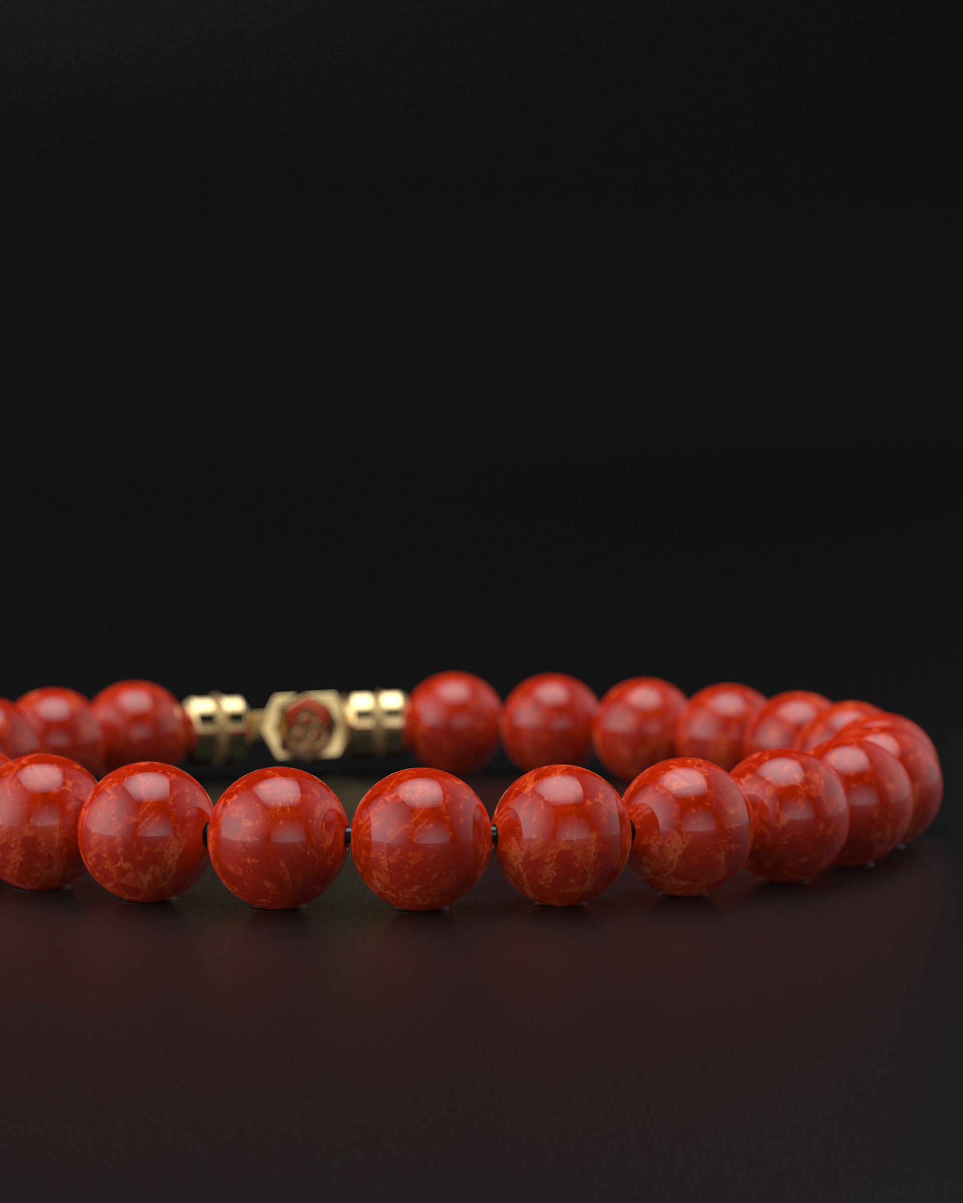 Bracciale di Giada Rossa 8mm | VERTICE