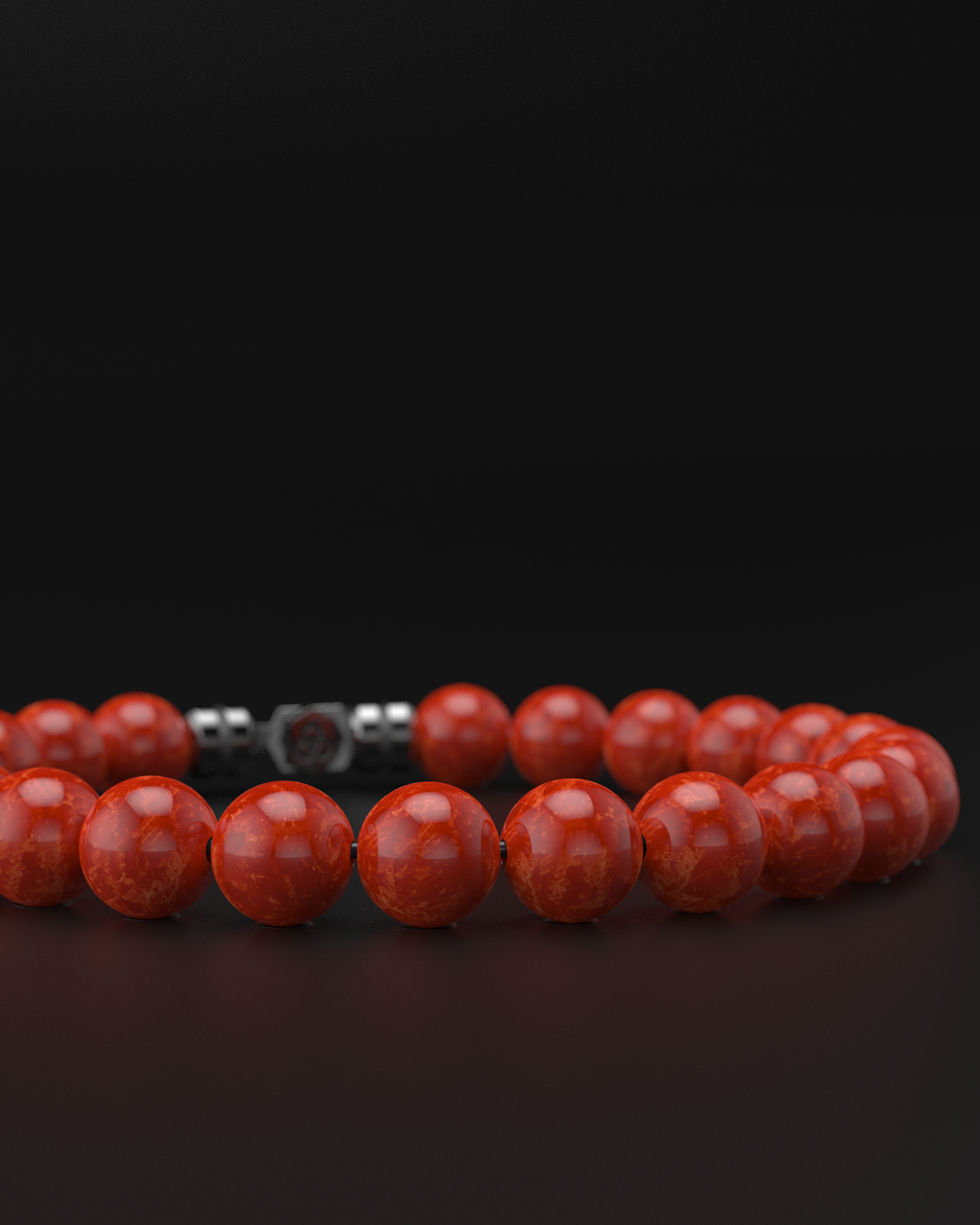 Pulsera de Jade Rojo 8mm | VÉRTICE